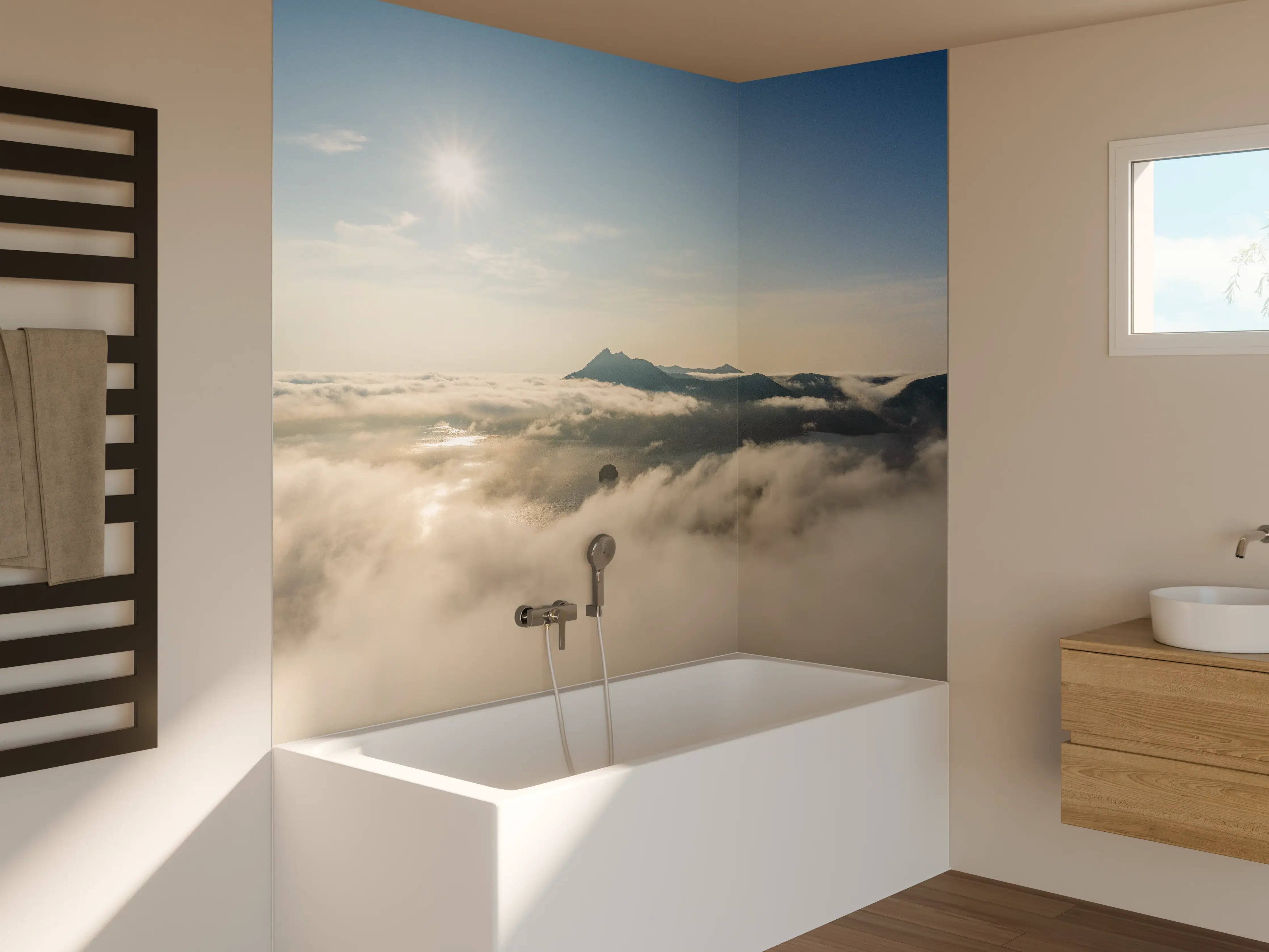 Badewannen-Rückwand - Berg Asahi Unkai