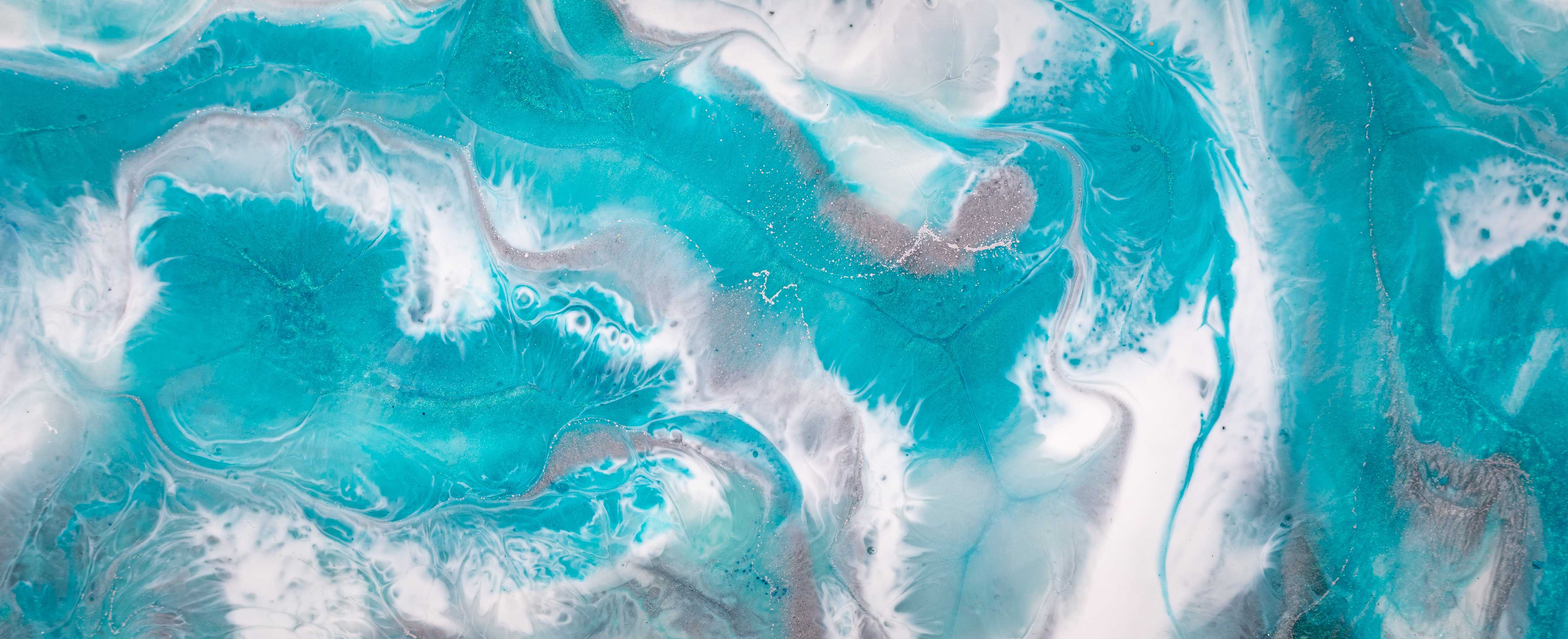 Badewannen-Rückwand-Blautürkis Wasserfarben-Texture