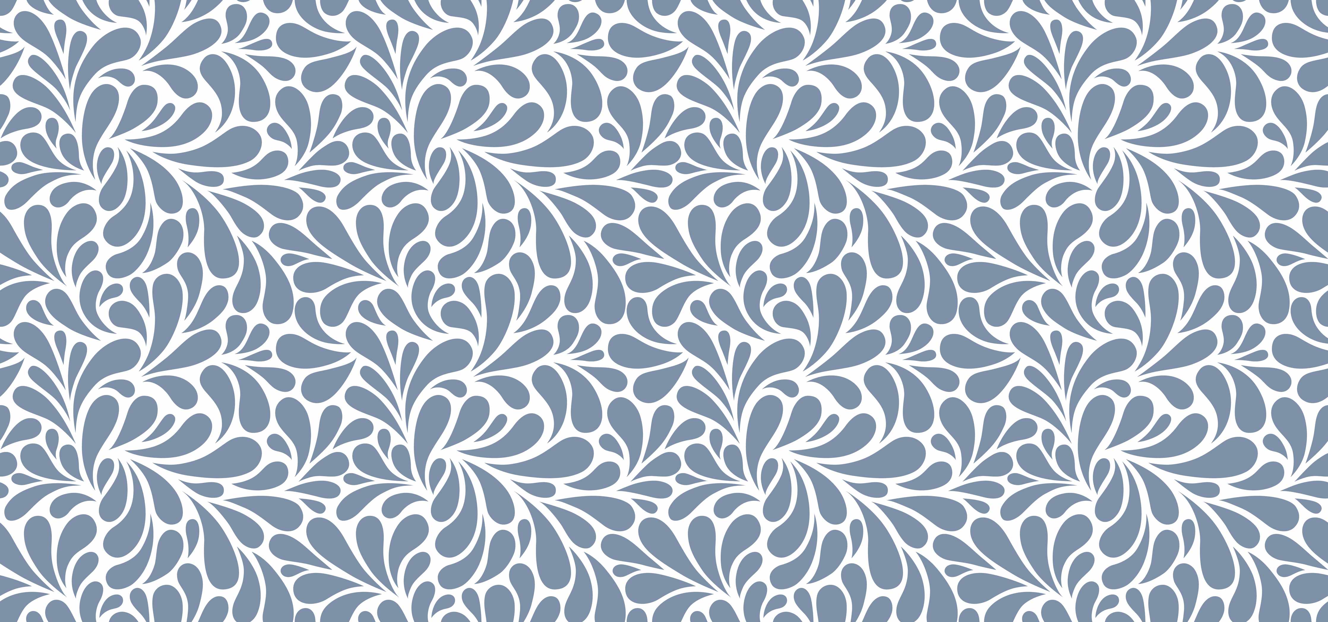 Badewannen-Rückwand-Blumiges Muster in Blau und Grau
