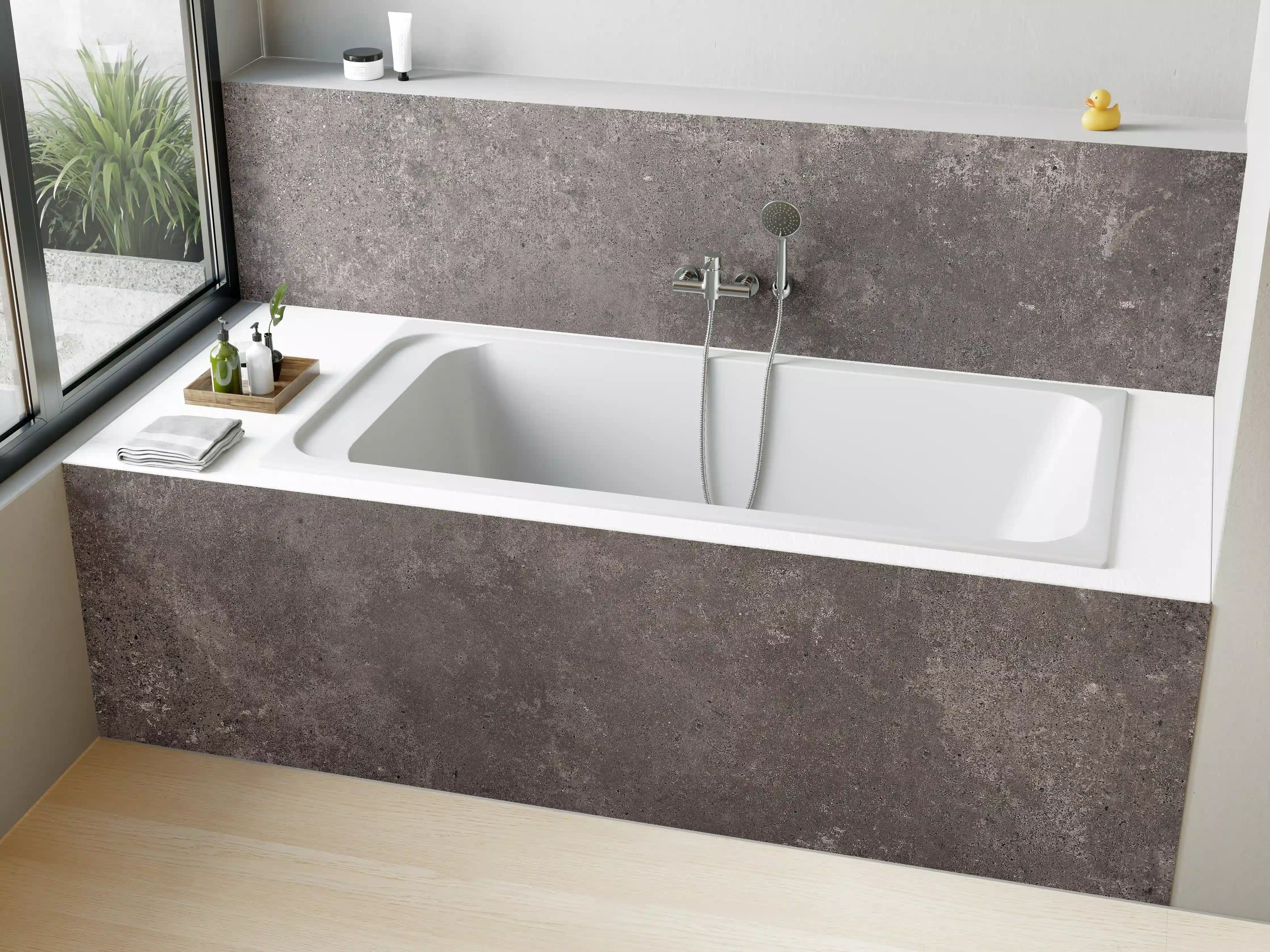 Badewannen-Rückwand - Bräunliche luxuriöse Marmortextur