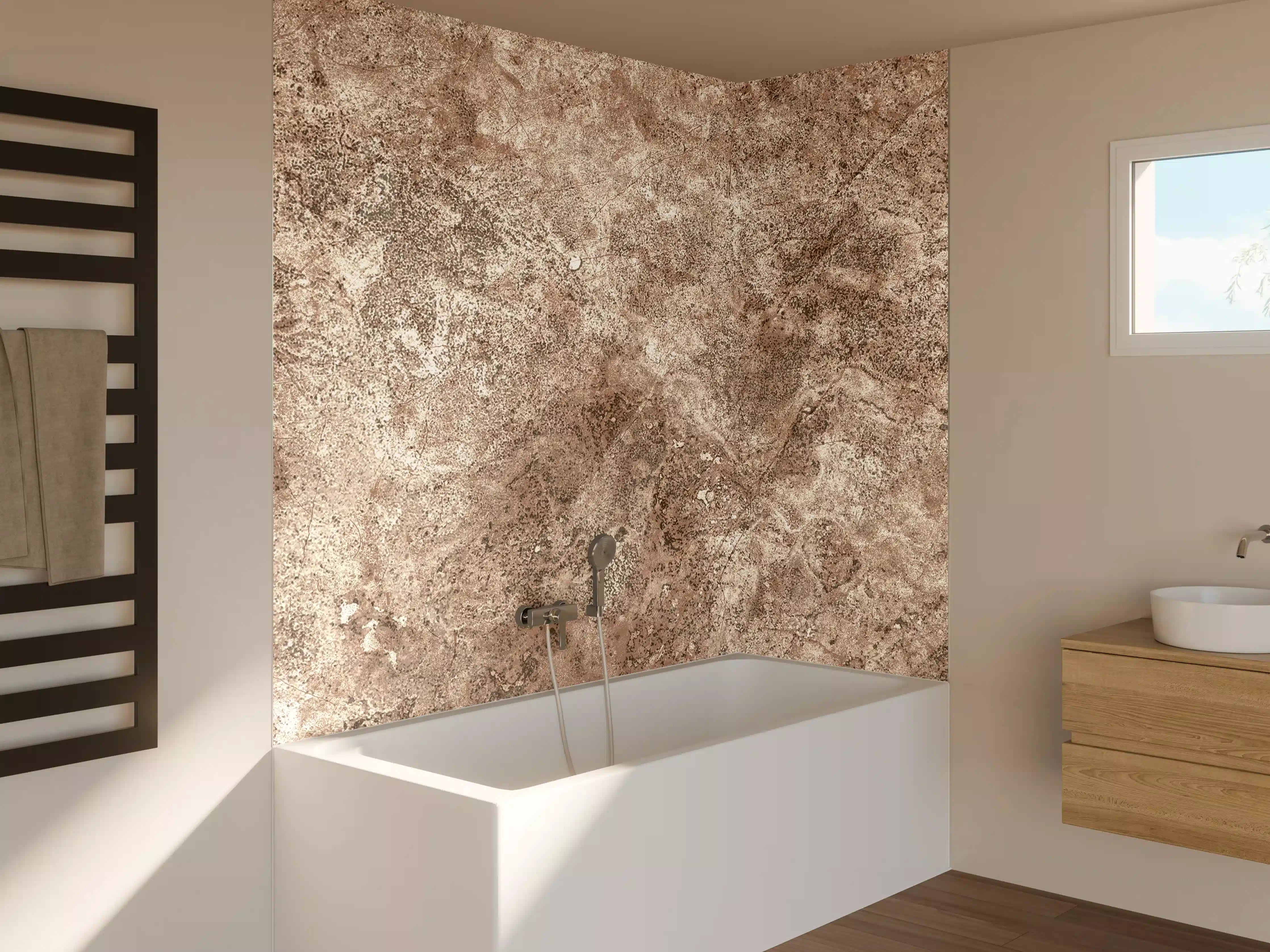 Badewannen-Rückwand - Brauner alter Sandstein 2