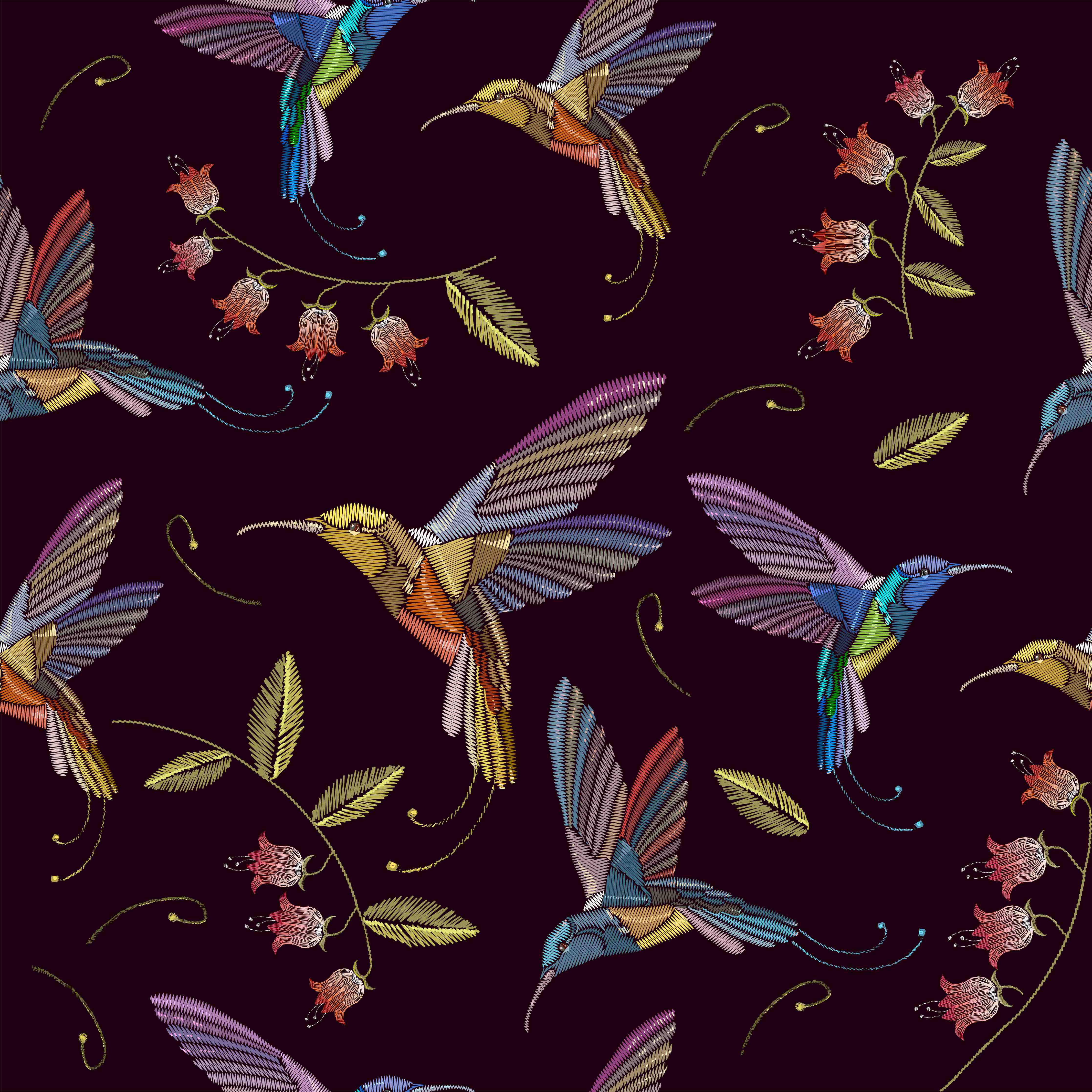 Badewannen-Rückwand-Buntes Kolibri Blumen Muster