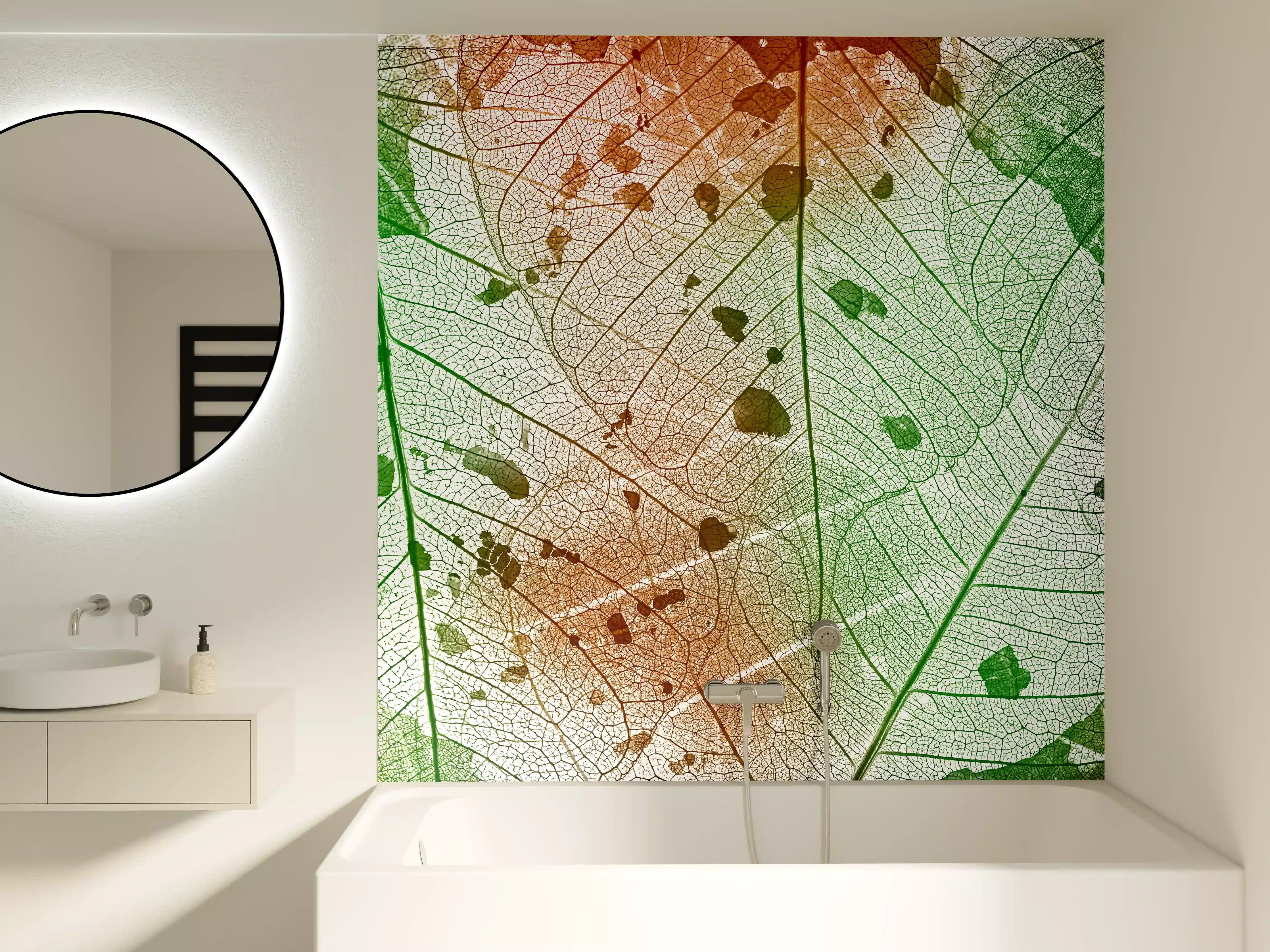 Badewannen-Rückwand - Buntes Laub Texturen Bild