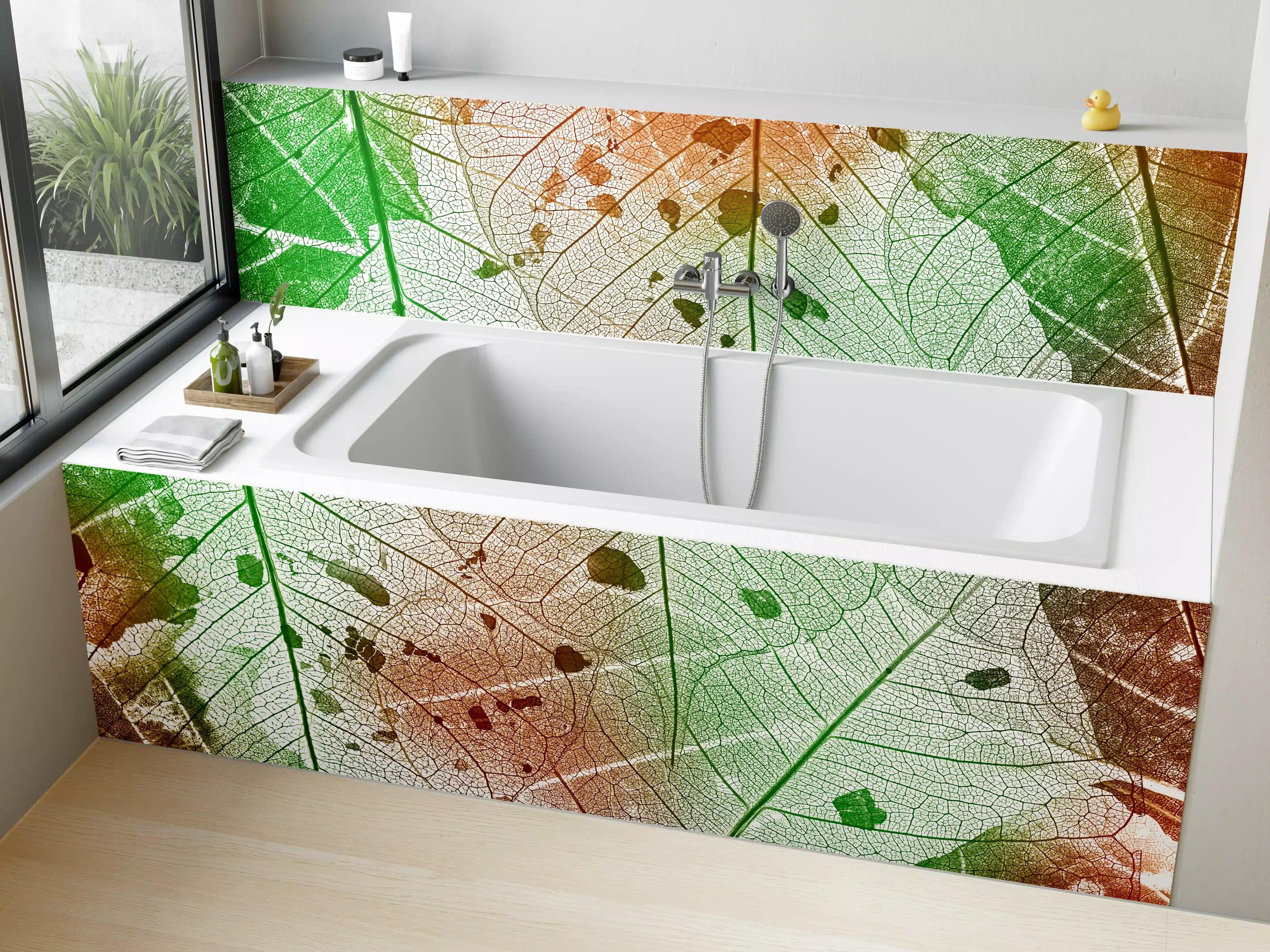 Badewannen-Rückwand - Buntes Laub Texturen Bild