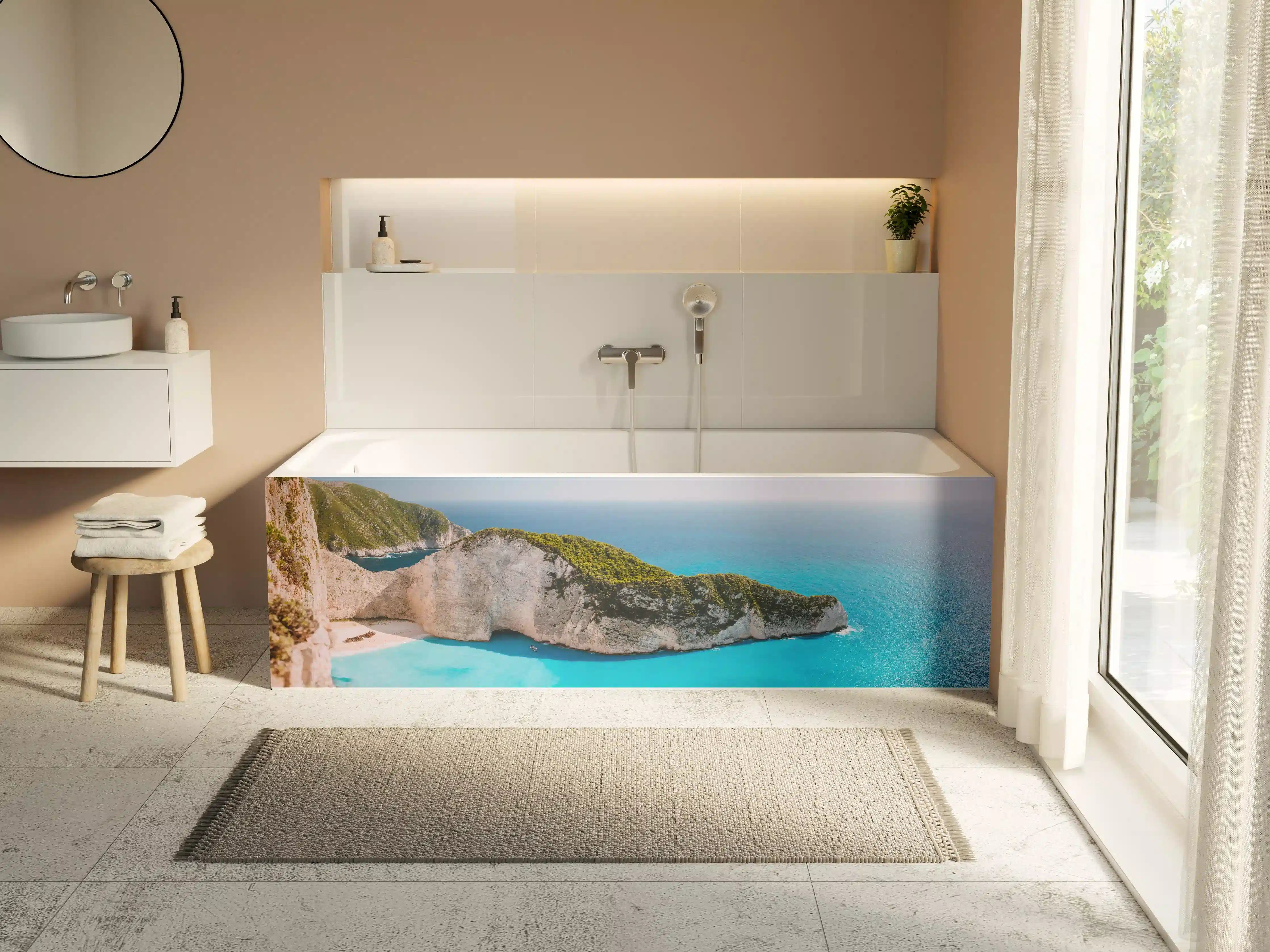 Badewannen-Rückwand - Der Strand von Navagio - Griechenland