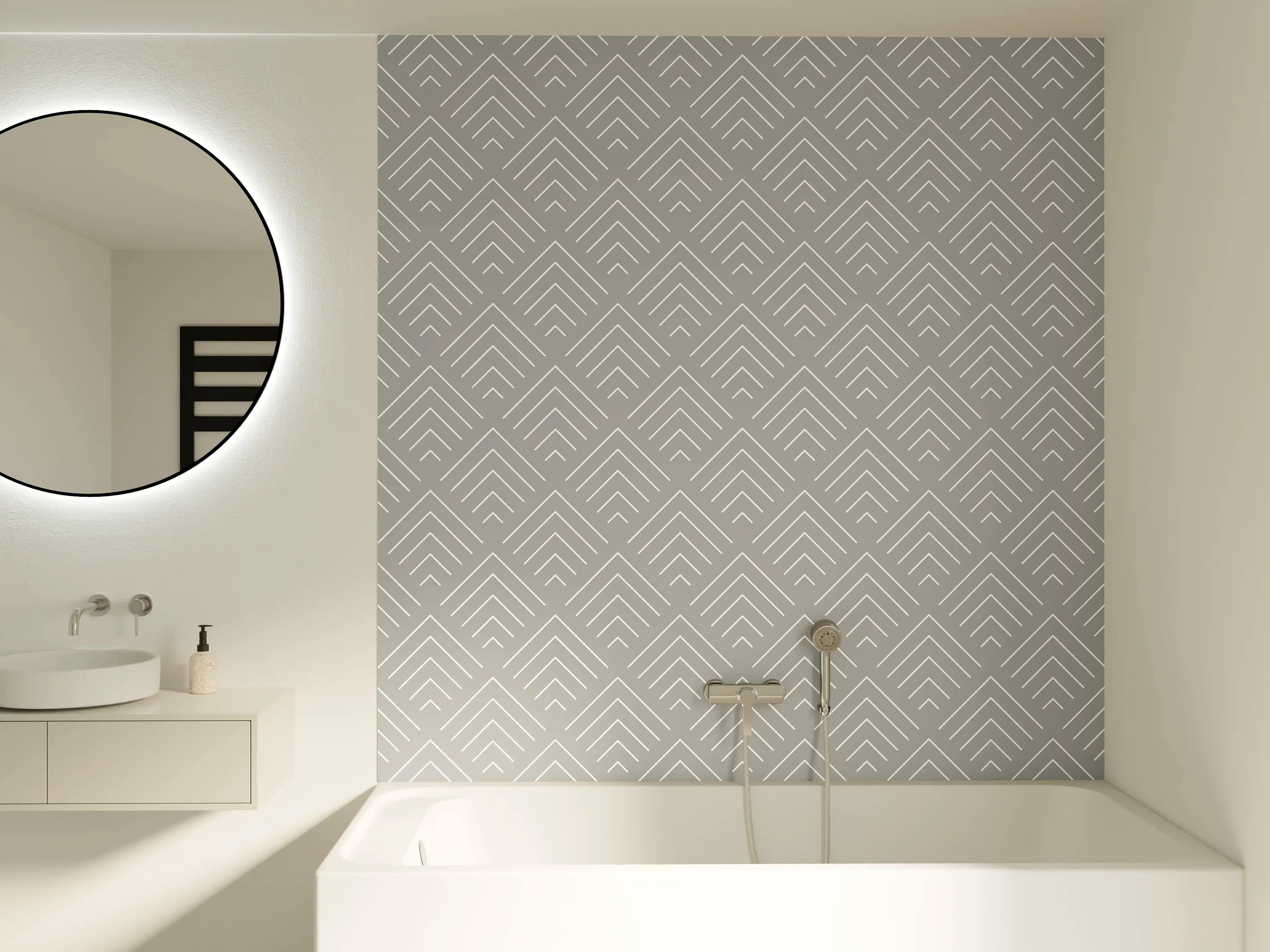 Badewannen-Rückwand - Dezenter Grauer Musterhintergrund