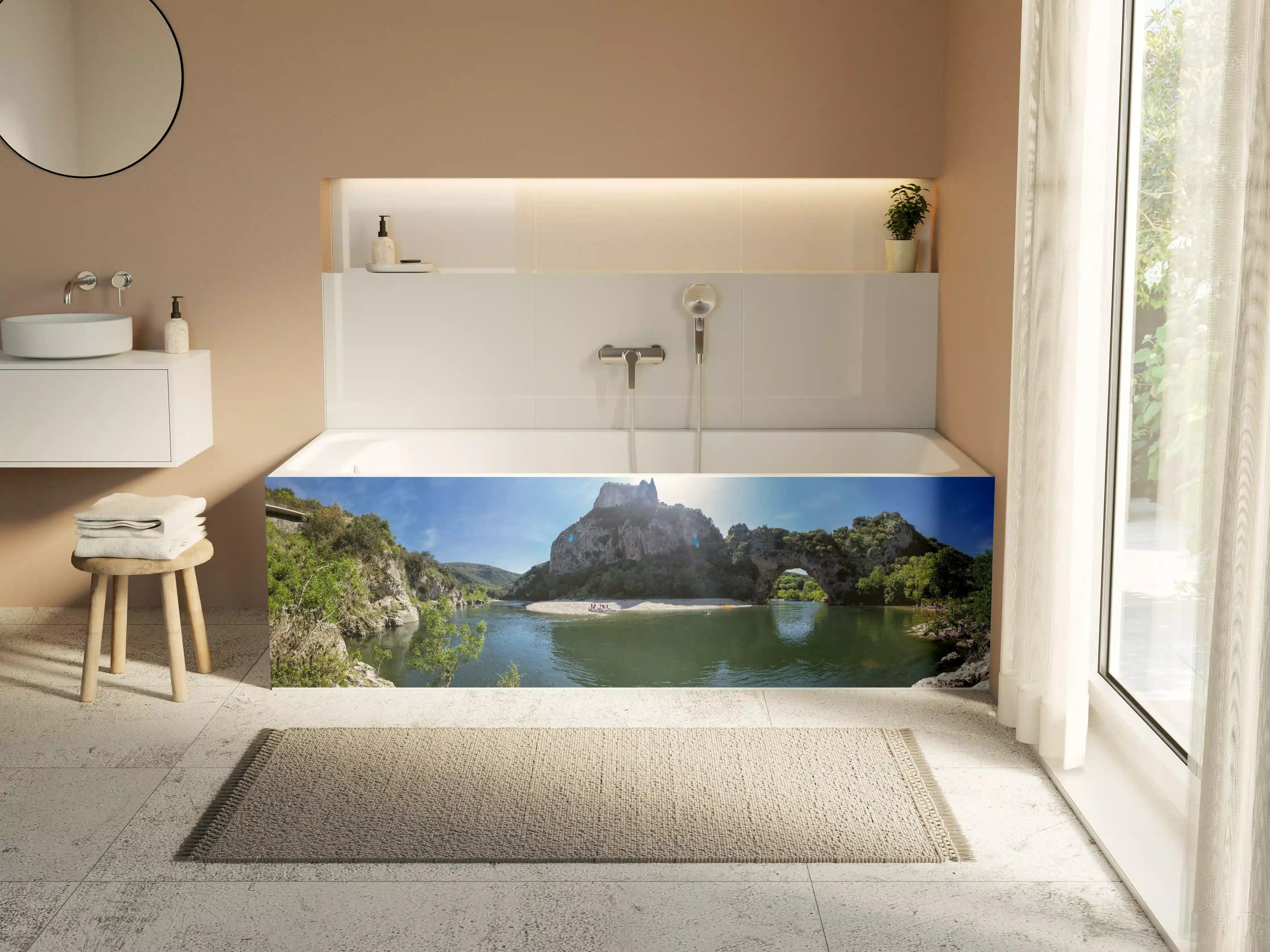 Badewannen-Rückwand - Die Schluchten der Ardèche - Frankreich