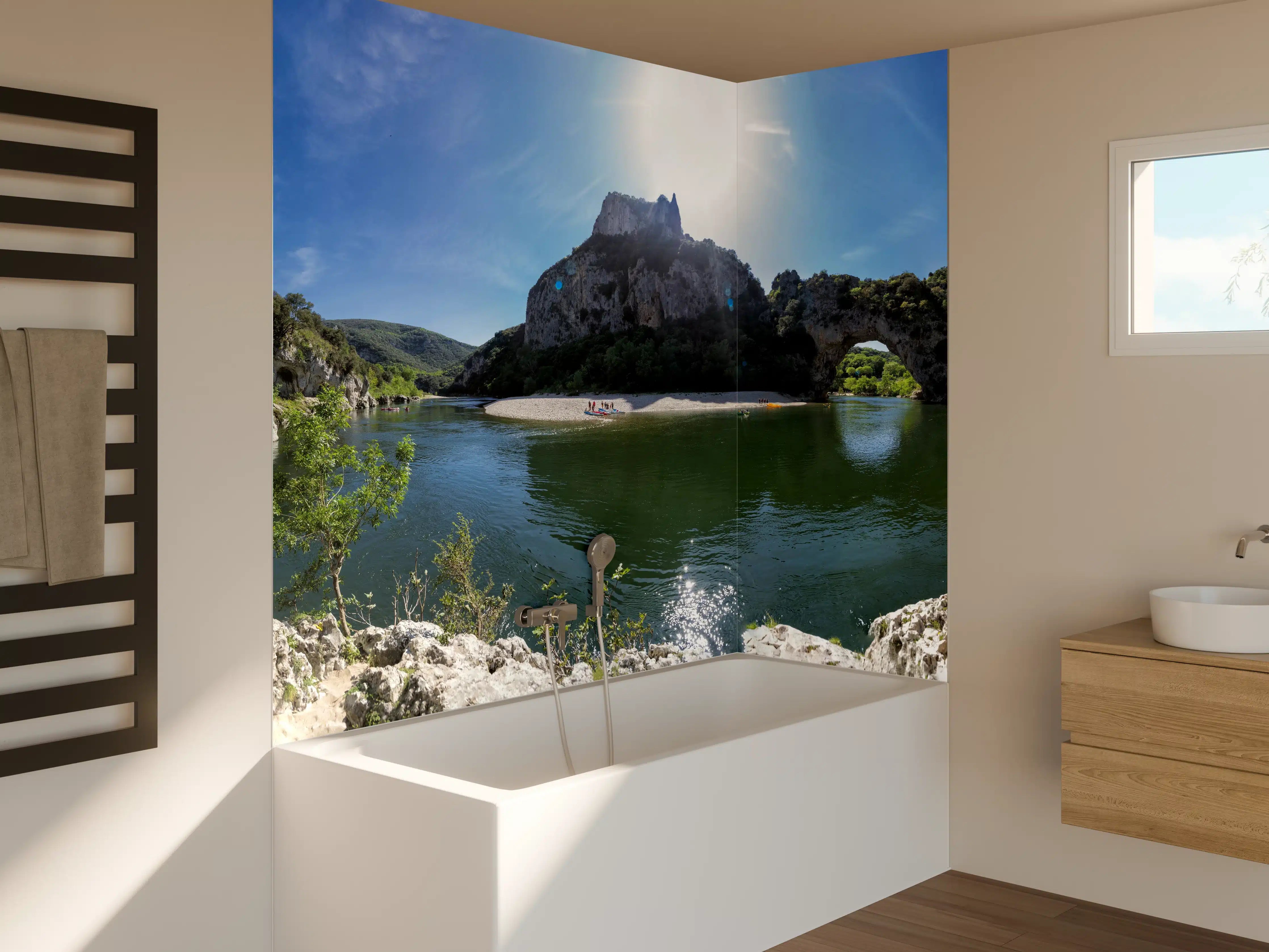 Badewannen-Rückwand - Die Schluchten der Ardèche - Frankreich