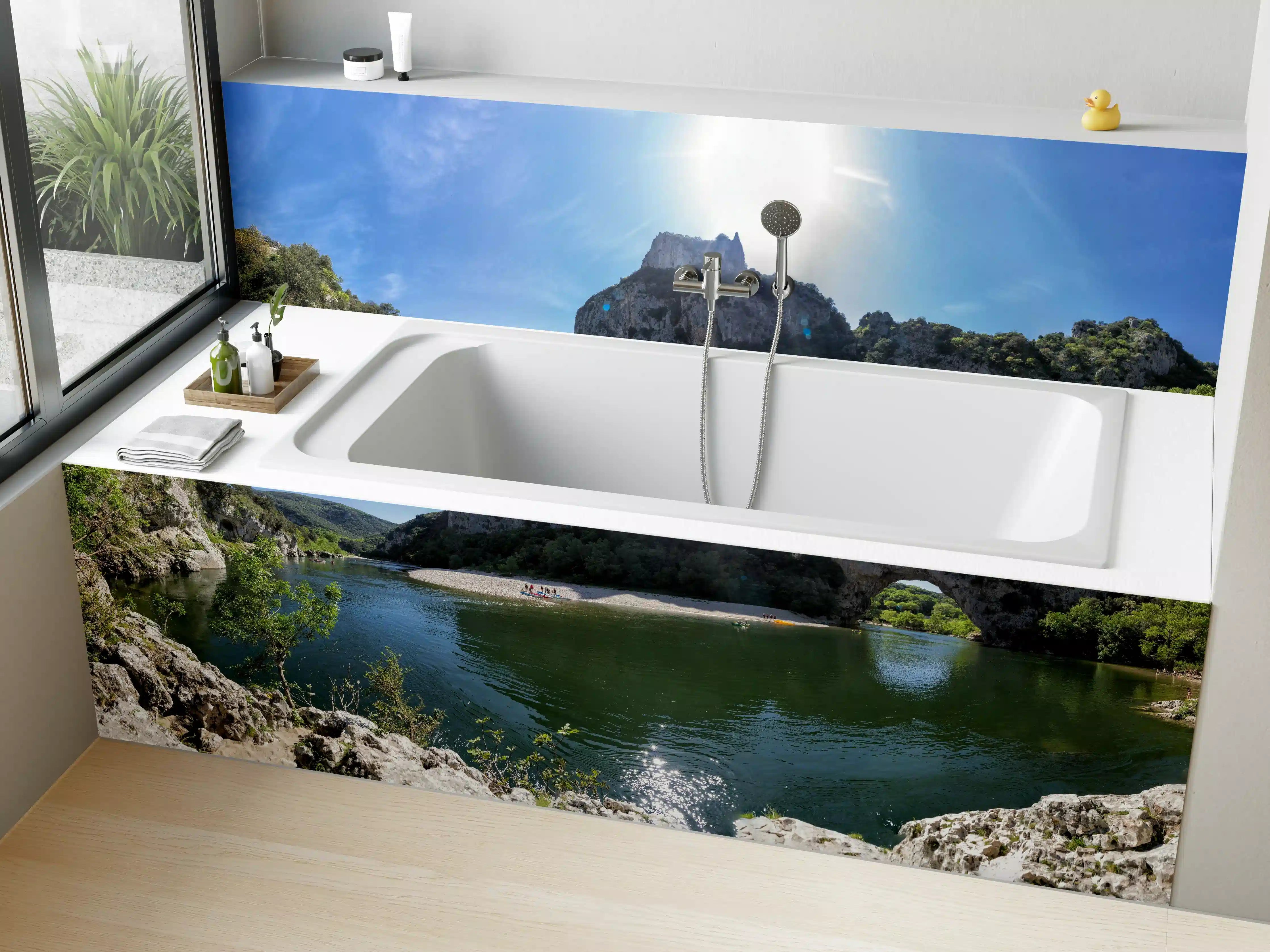 Badewannen-Rückwand - Die Schluchten der Ardèche - Frankreich