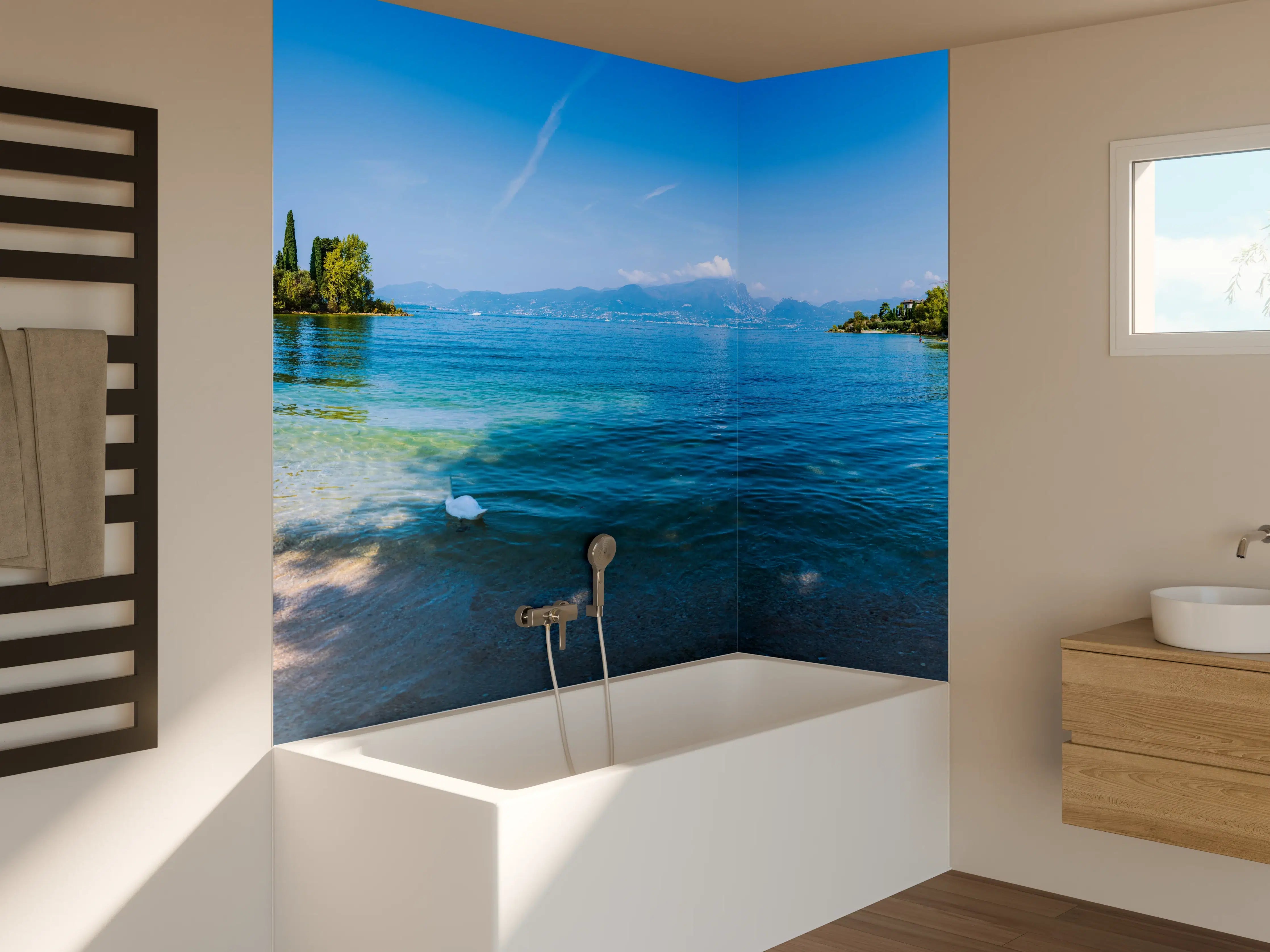 Badewannen-Rückwand - Die Schönheit von Punta San Vigilio