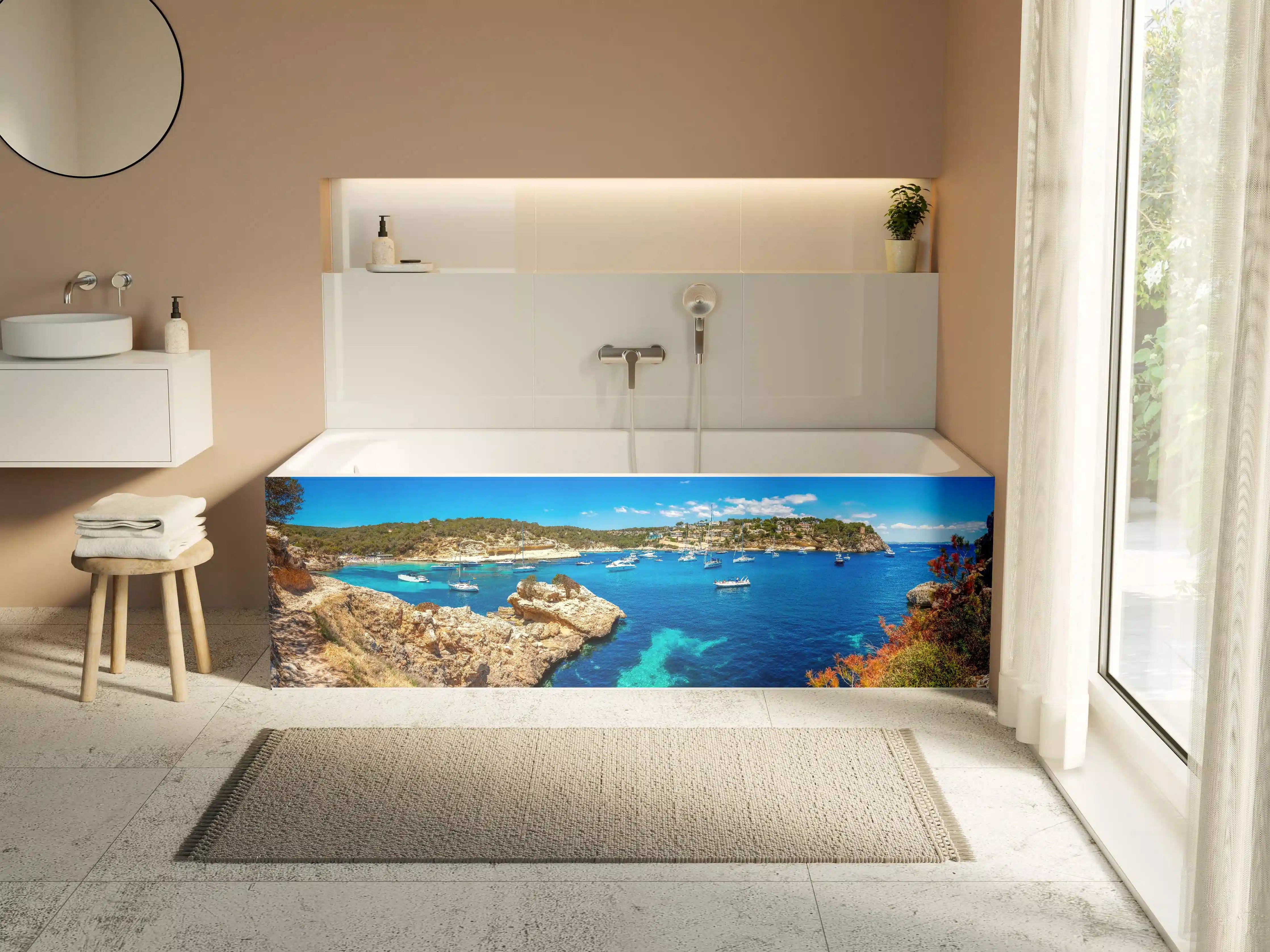 Badewannen-Rückwand - Drei Finger Bucht (Mallorca)