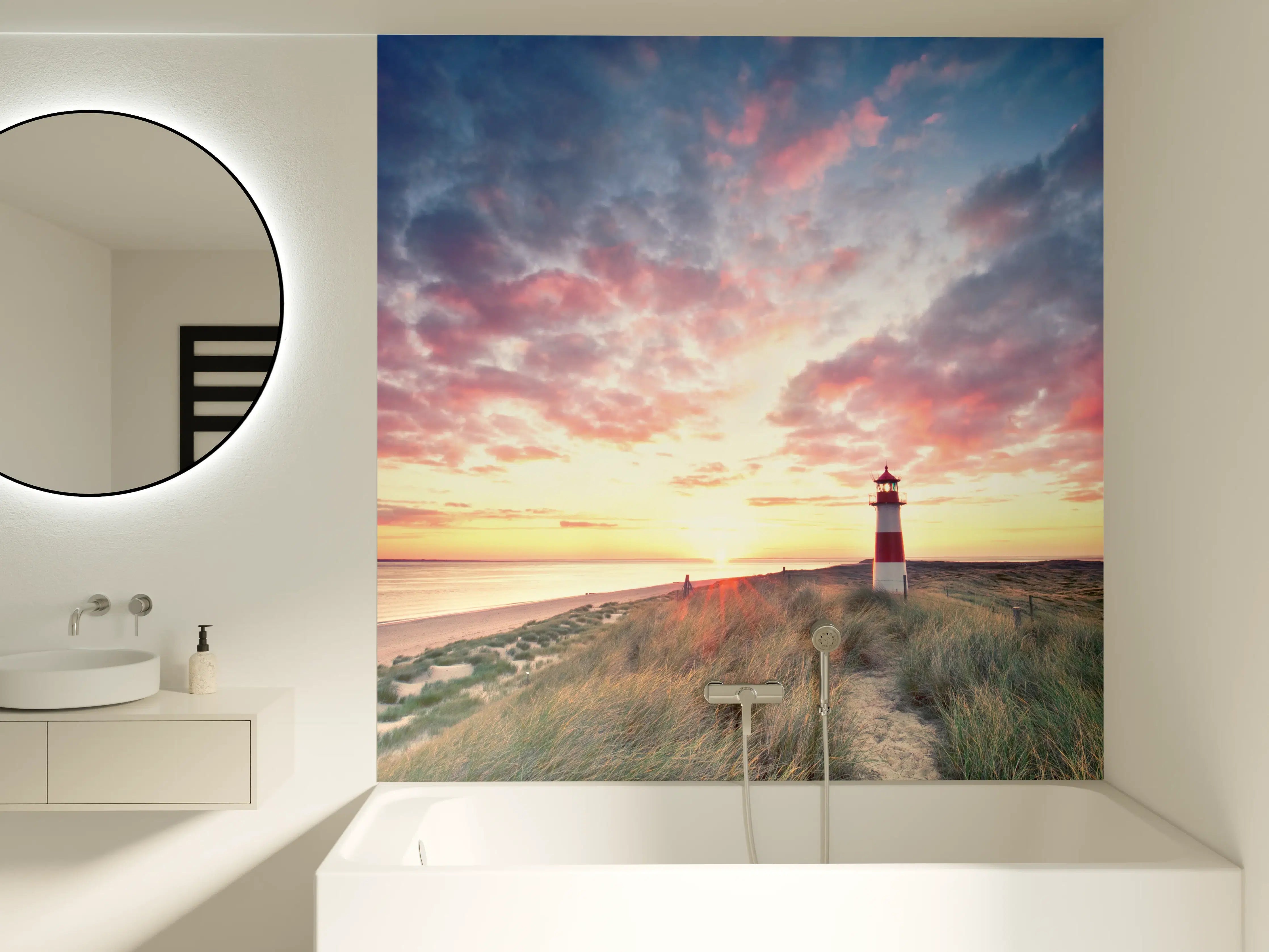 Badewannen-Rückwand - Dünen am Leuchtturm - Sylt