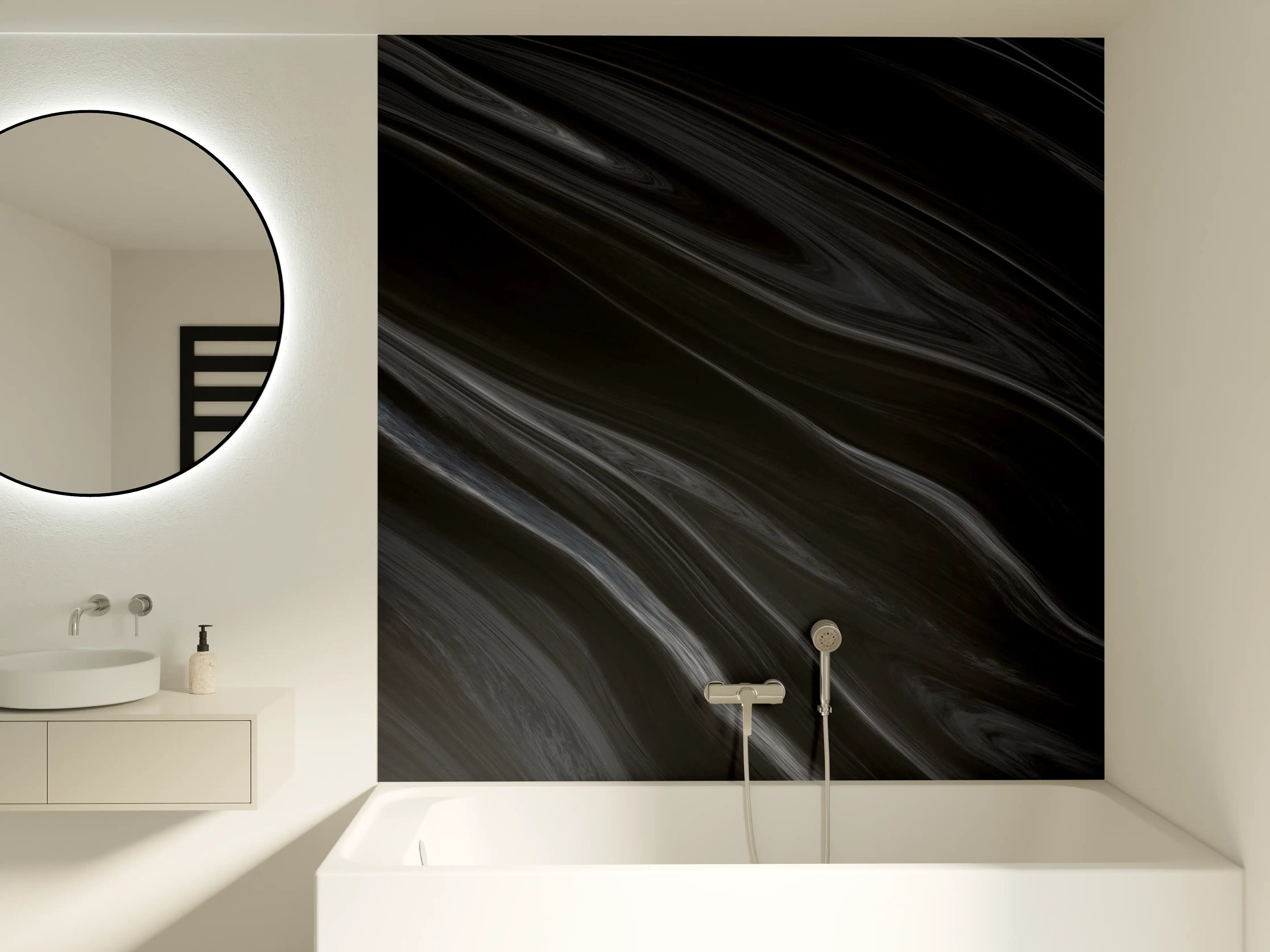 Badewannen-Rückwand - Dunkler Seidenhintergrund