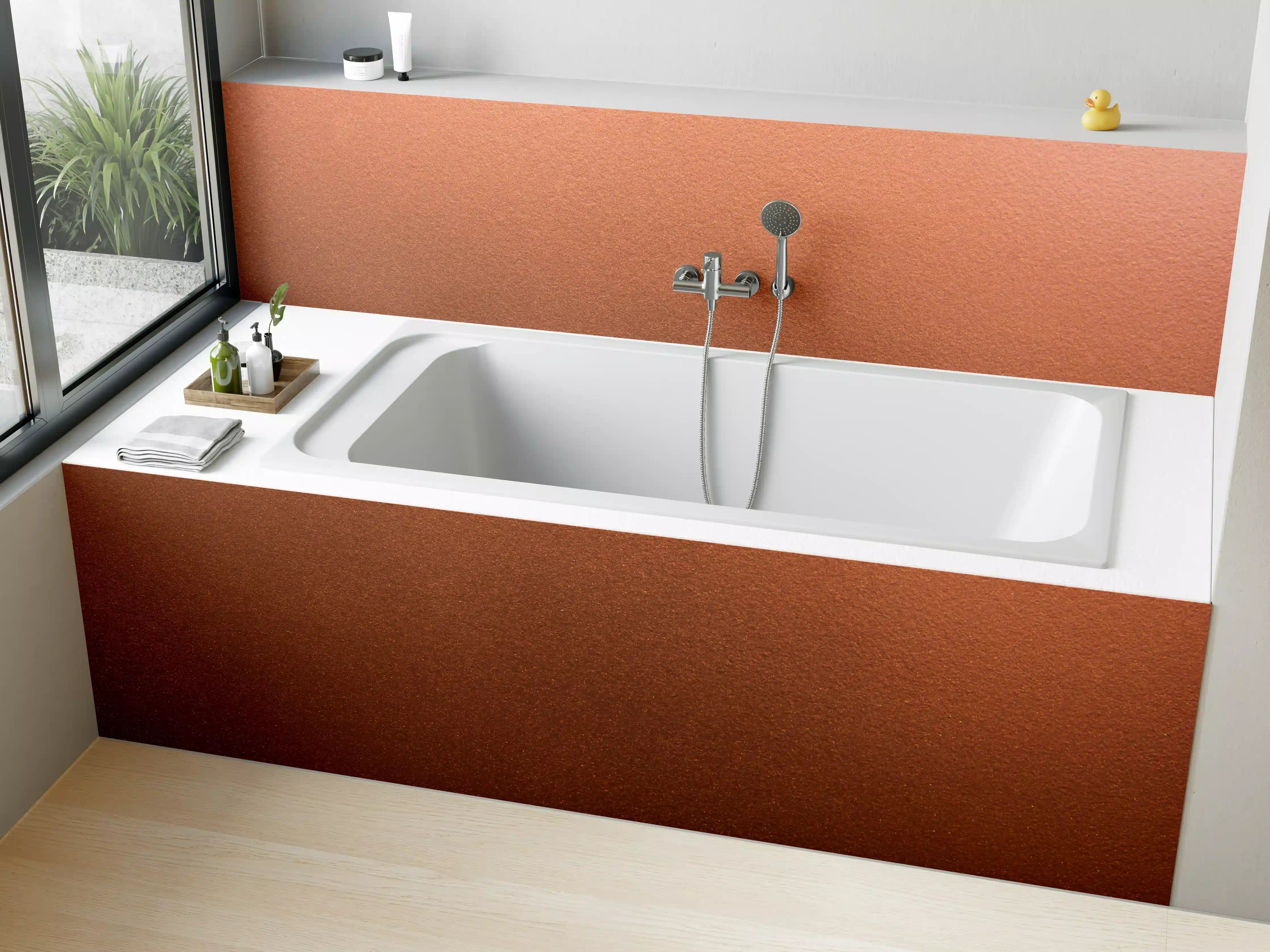 Badewannen-Rückwand - Dunkles blasses Bronze