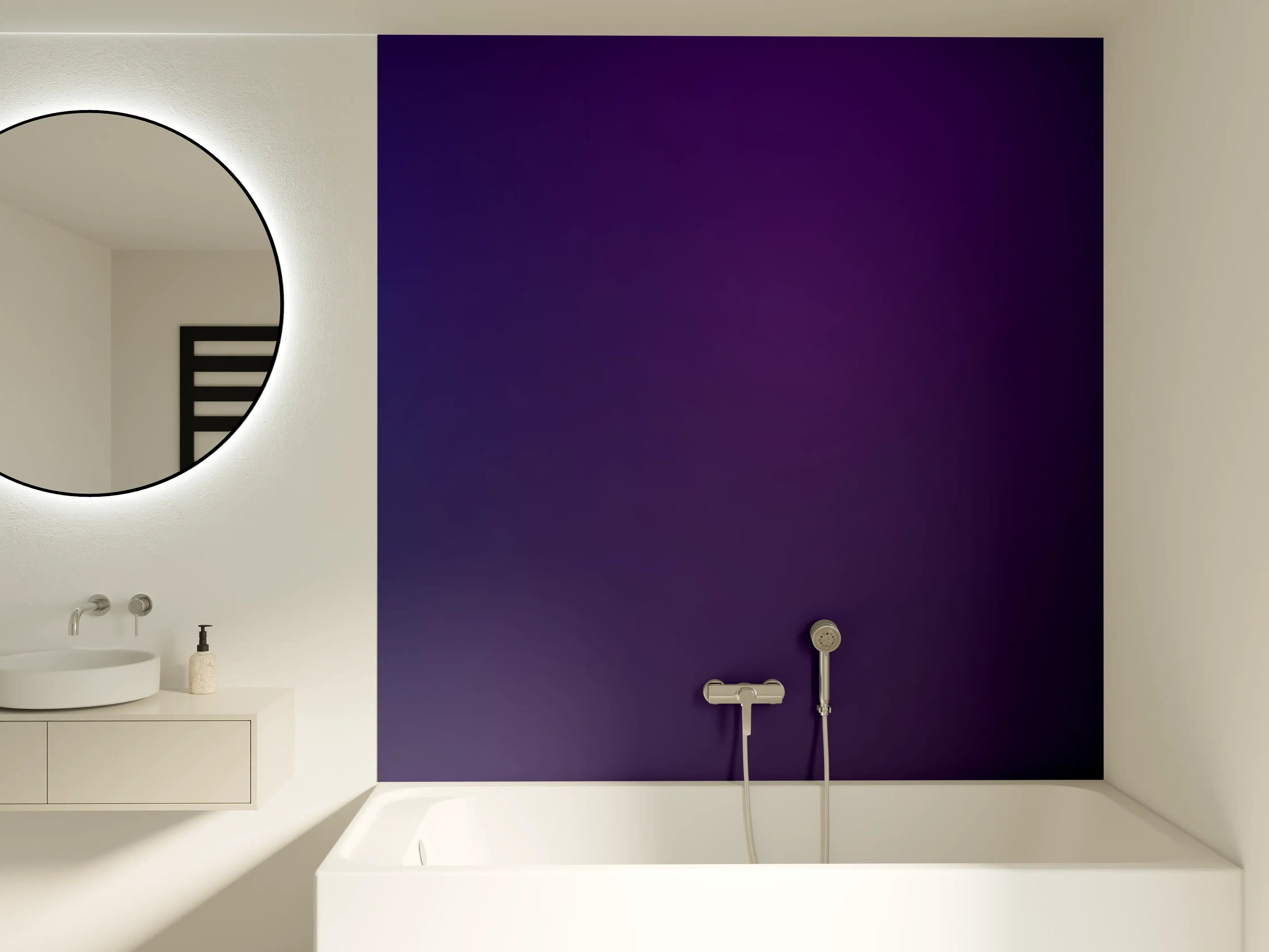 Badewannen-Rückwand - Einfaches Blaumuster