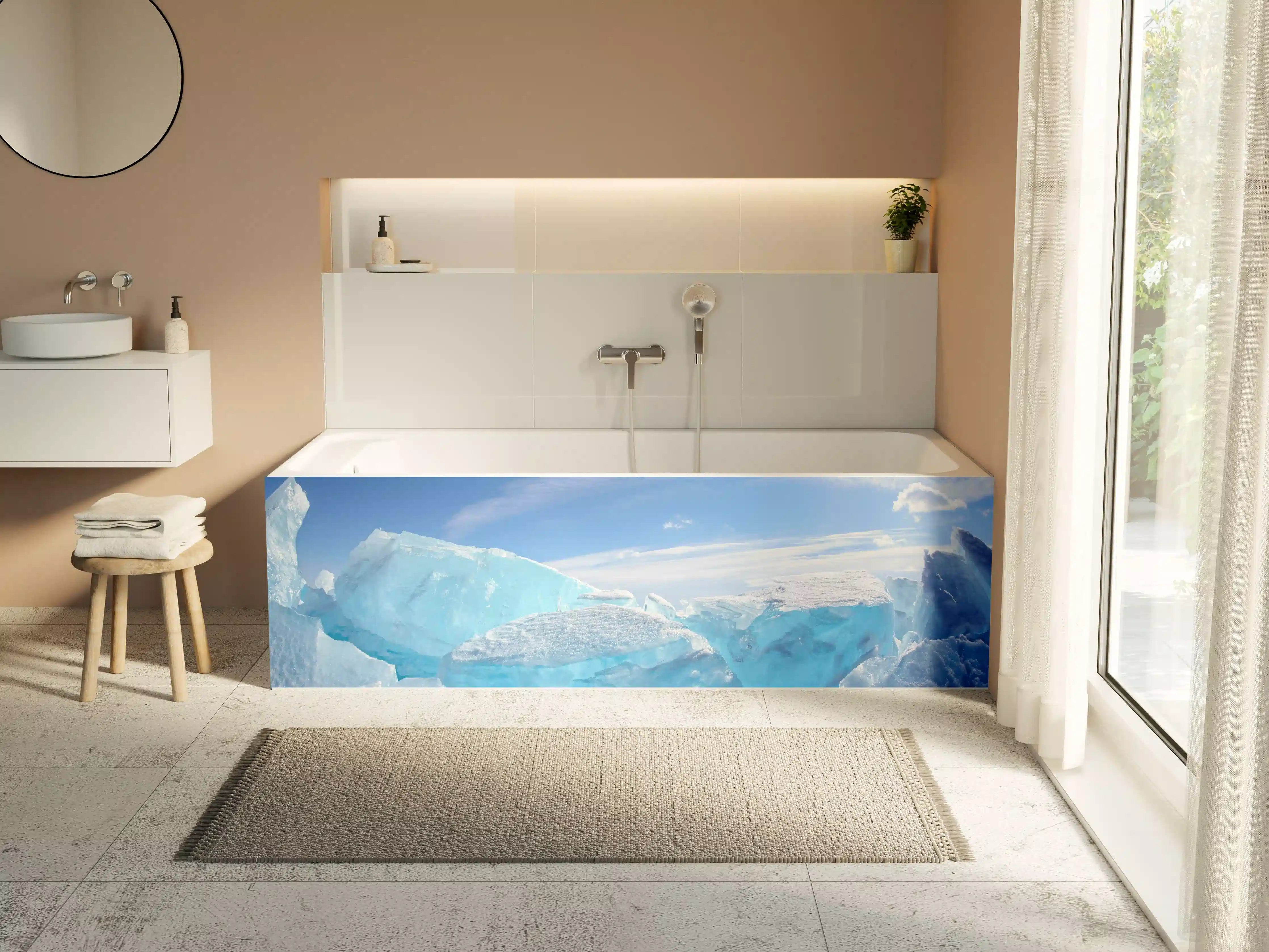 Badewannen-Rückwand - Eisriff am Baikalsee