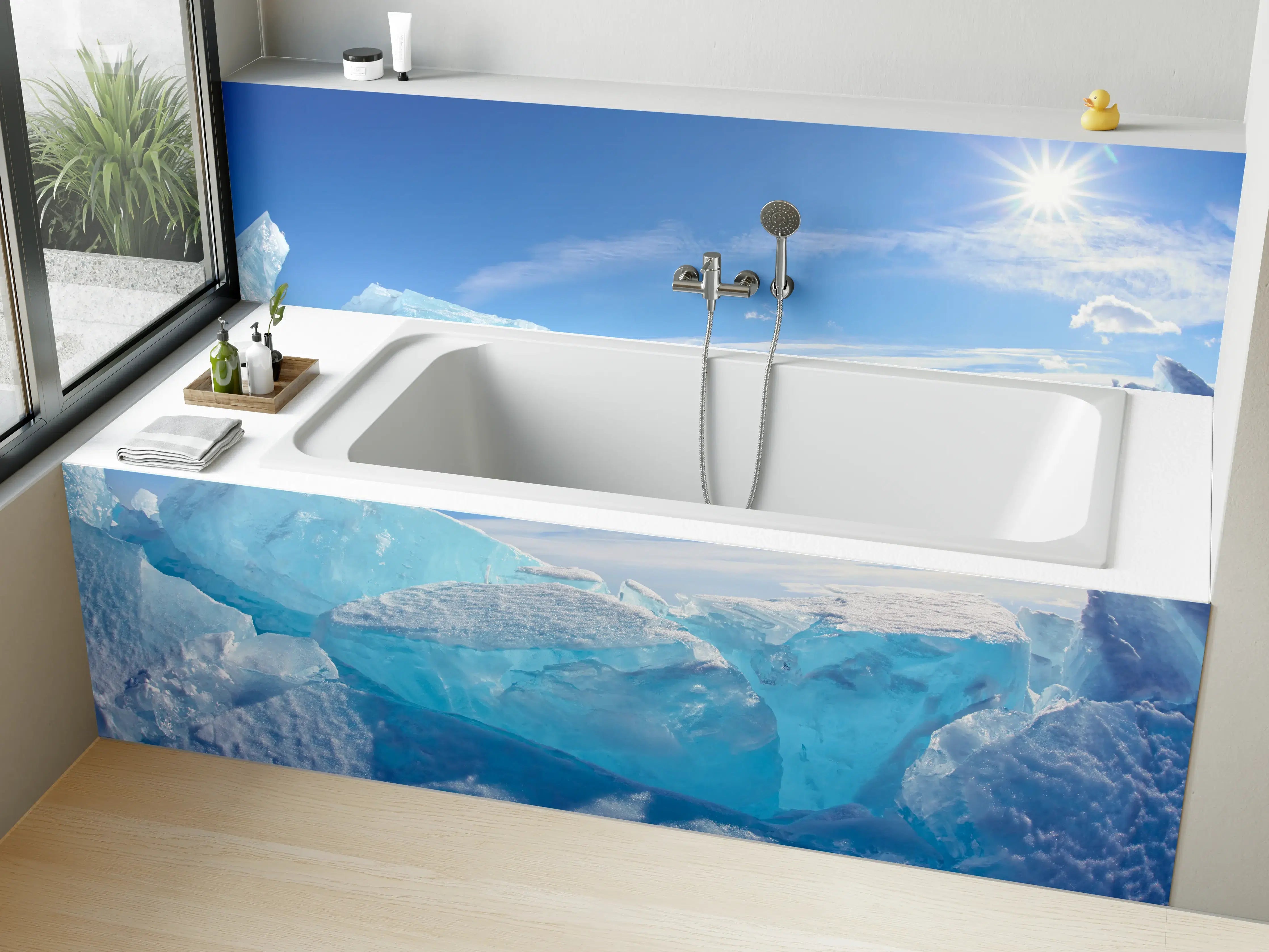 Badewannen-Rückwand - Eisriff am Baikalsee