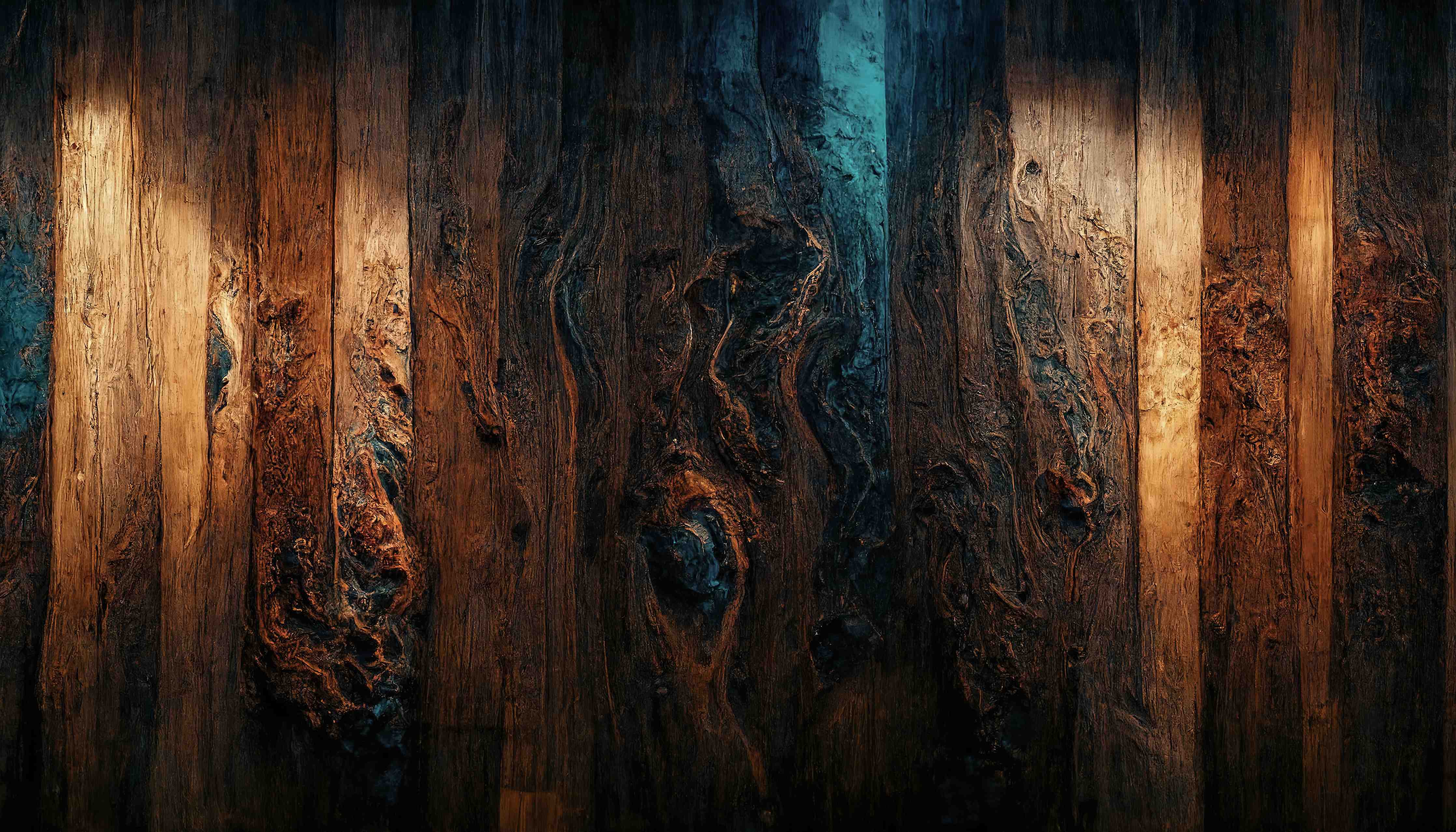 Badewannen-Rückwand-Epoxy-Holztisch mit Blaueffekt