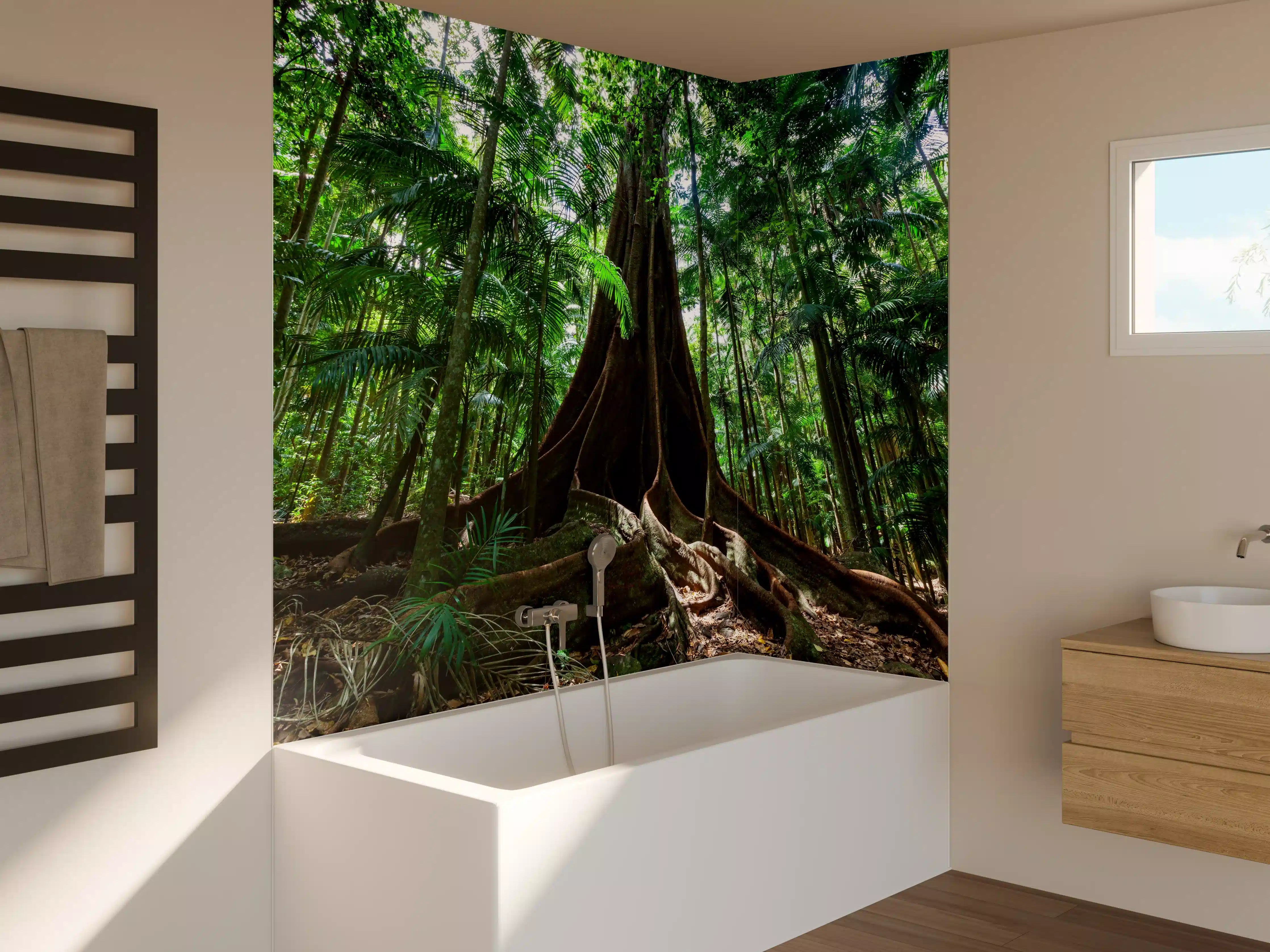 Badewannen-Rückwand - Erstaunlicher Riesenfeigenbaum