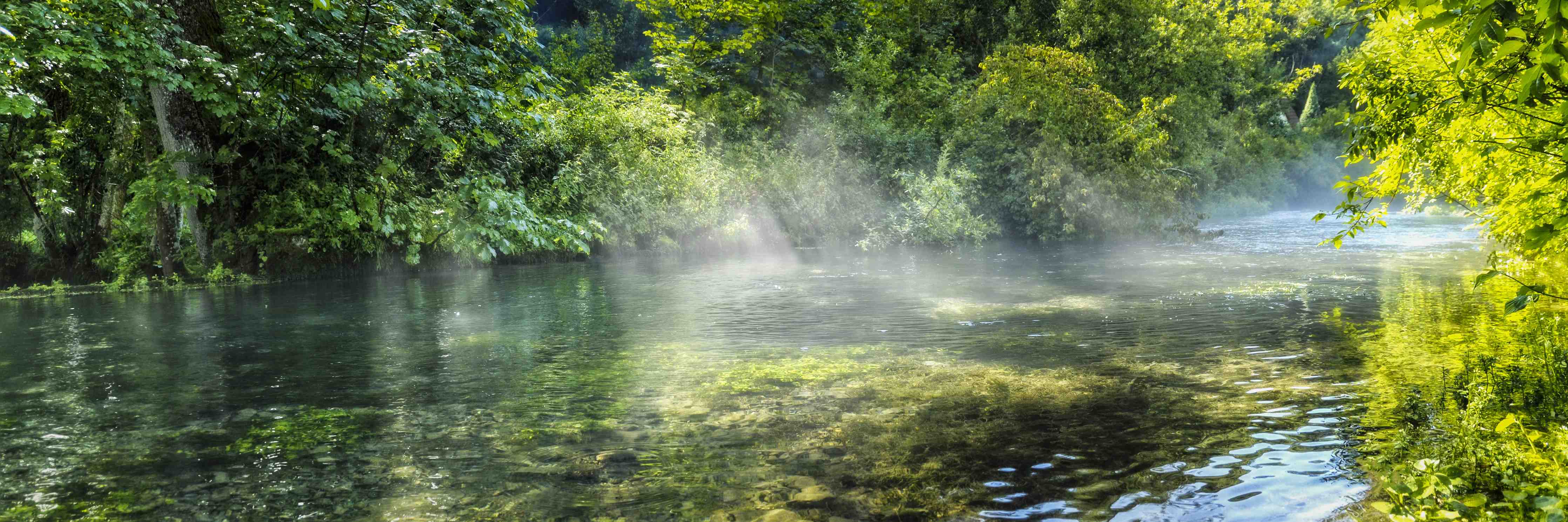 Badewannen-Rückwand-Espegelnder Fluss im Morgengrauen