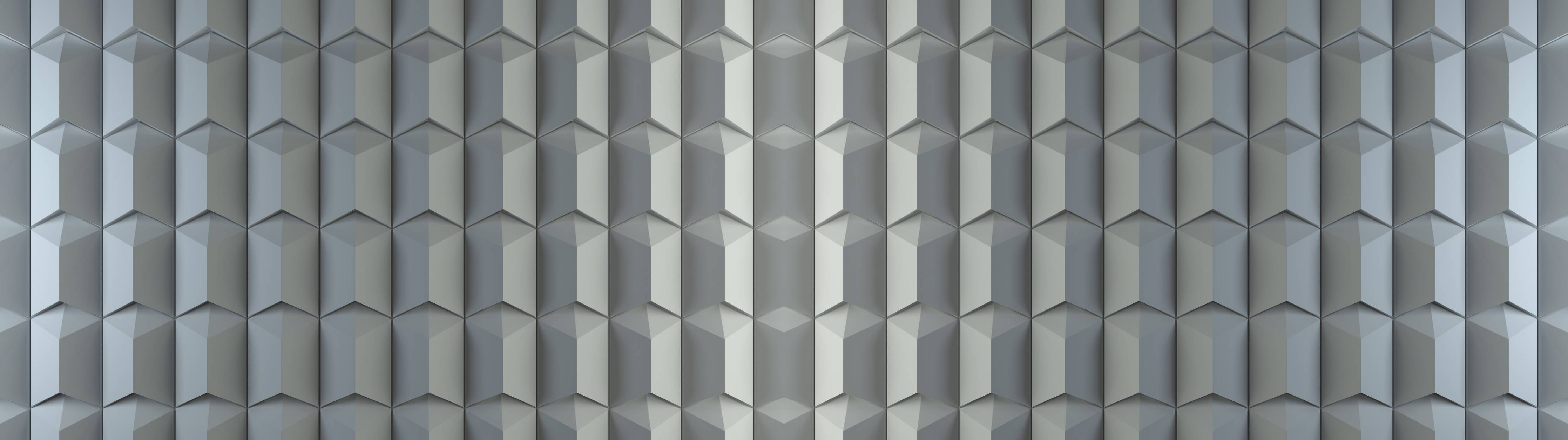 Badewannen-Rückwand-Feines Weiß mit subtilen Graunuancen: Geometrisches Muster