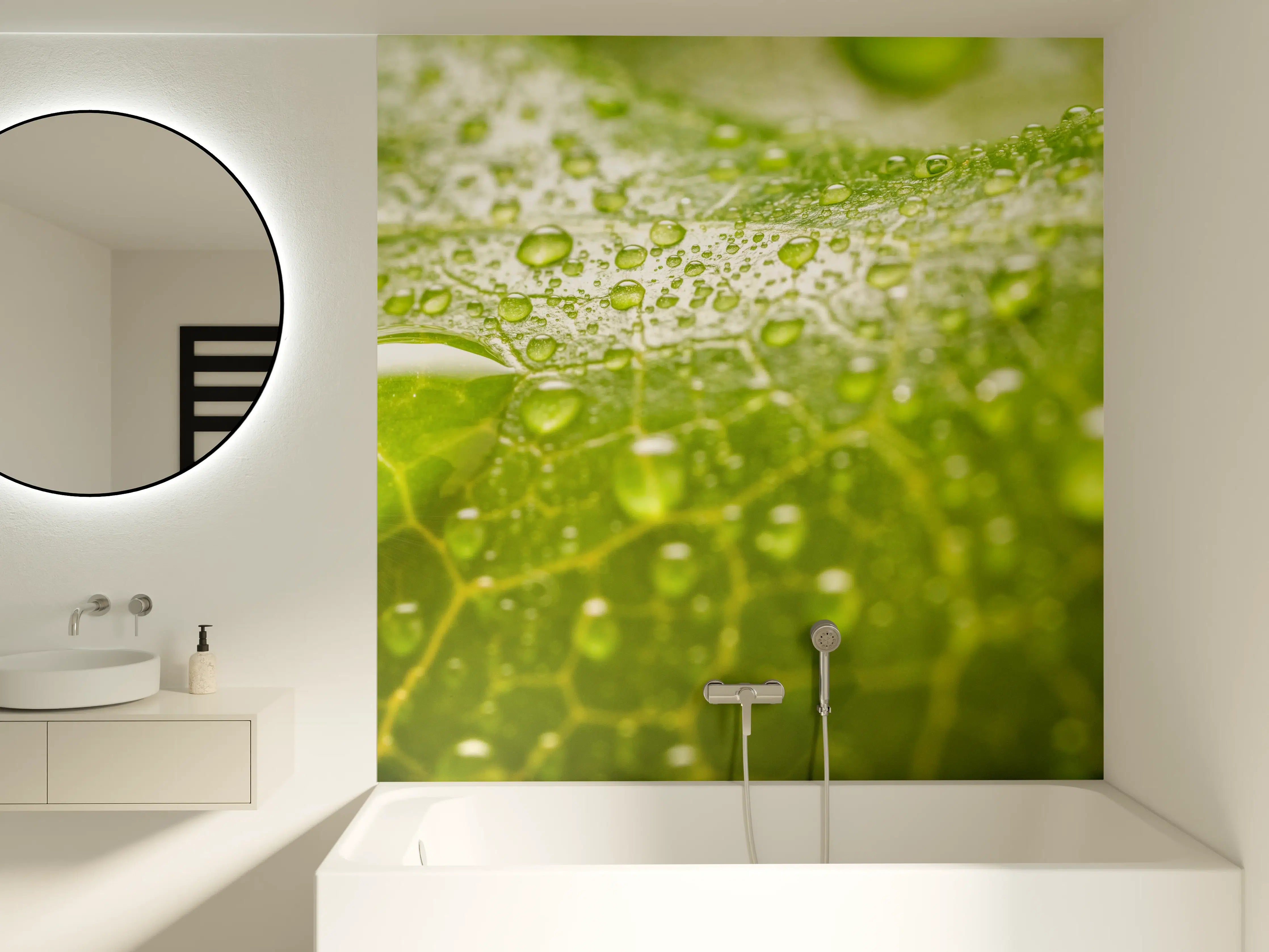 Badewannen-Rückwand - Feuchtes Blatt