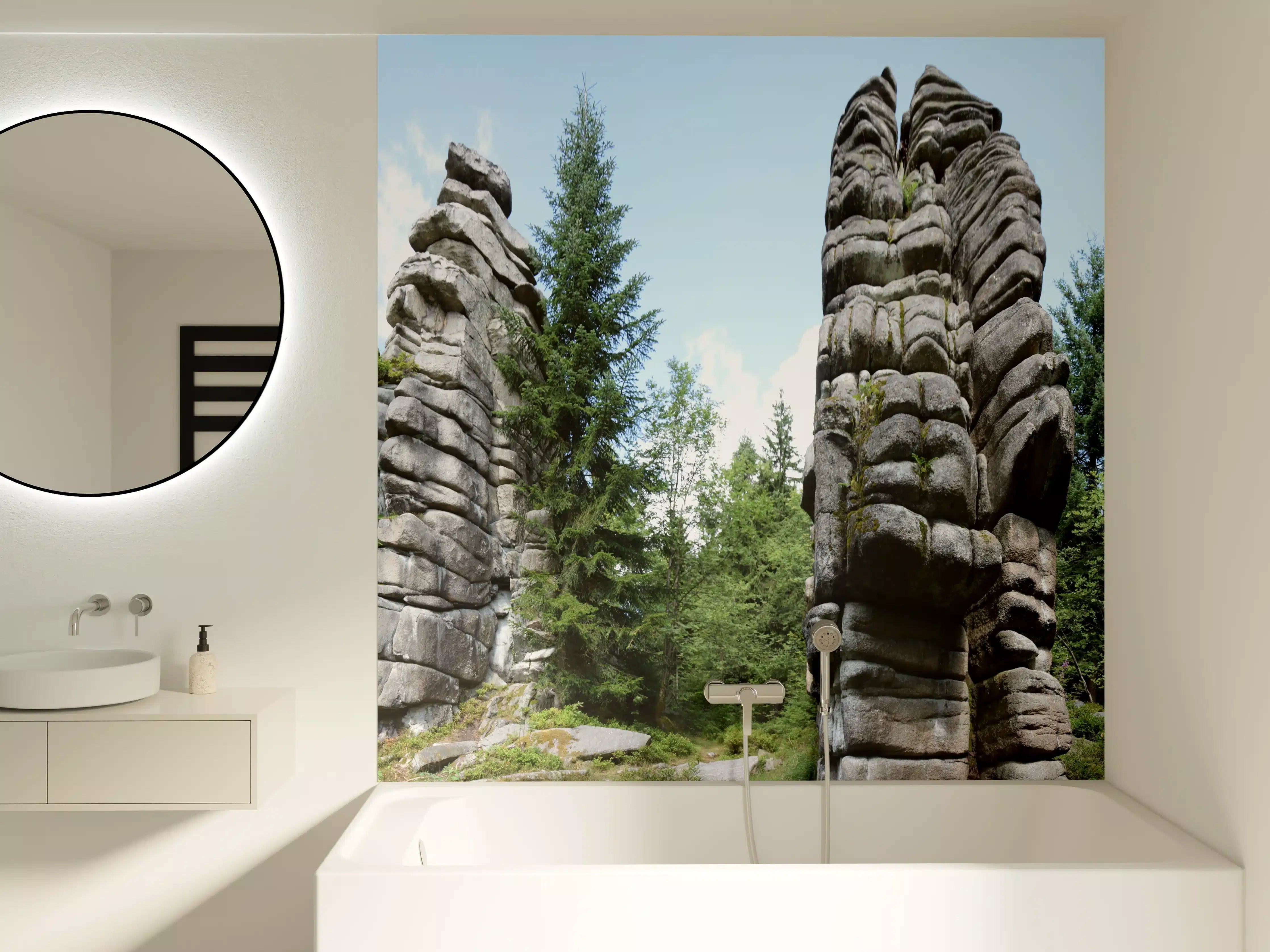 Badewannen-Rückwand - Fichtelgebirge - Drei Brüder