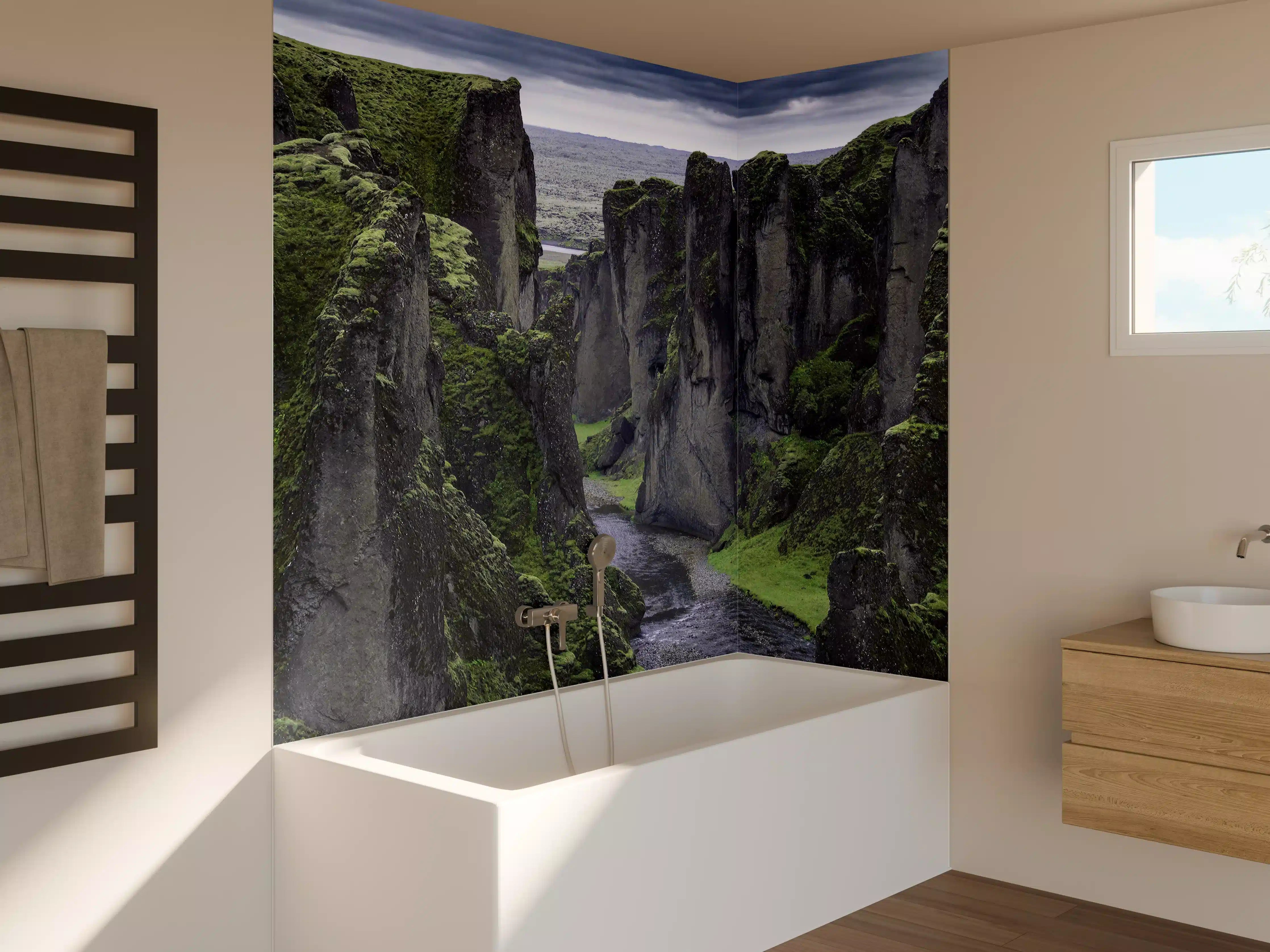Badewannen-Rückwand - Fjadrargljufur - Schlucht in Südisland