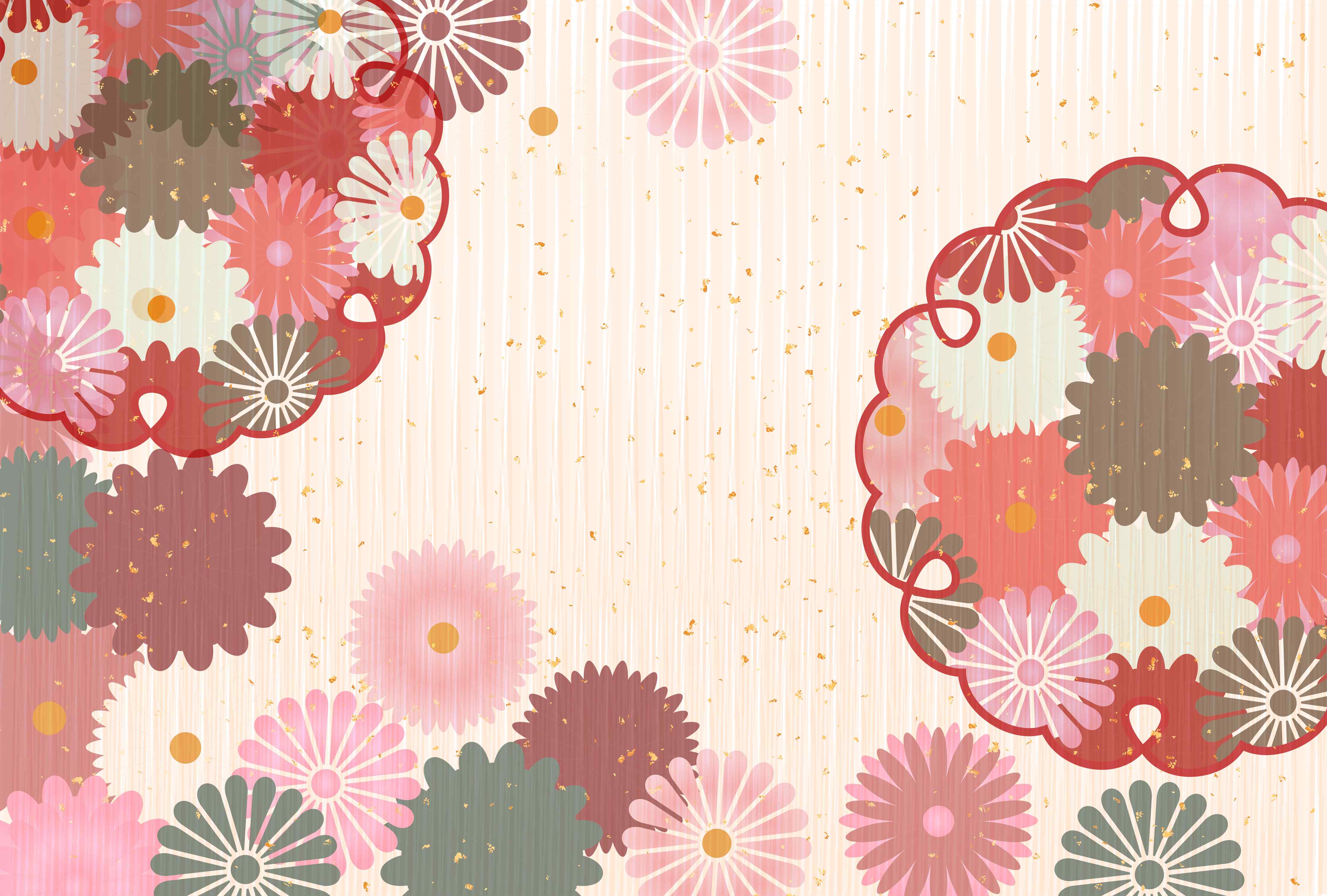 Badewannen-Rückwand-Floral Blumenmuster Beige Rot