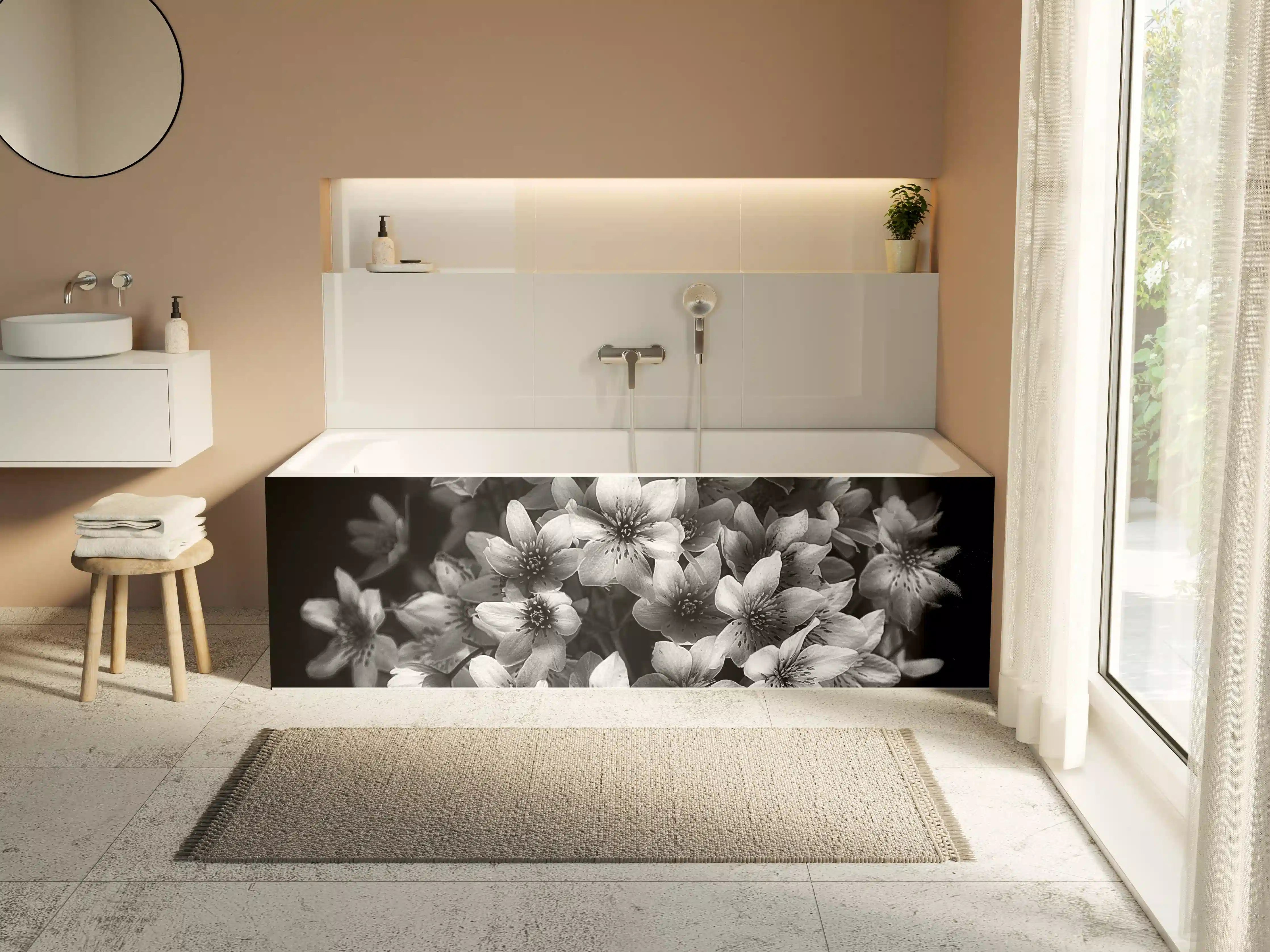 Badewannen-Rückwand - Florale Kunst - Blumenstrauß