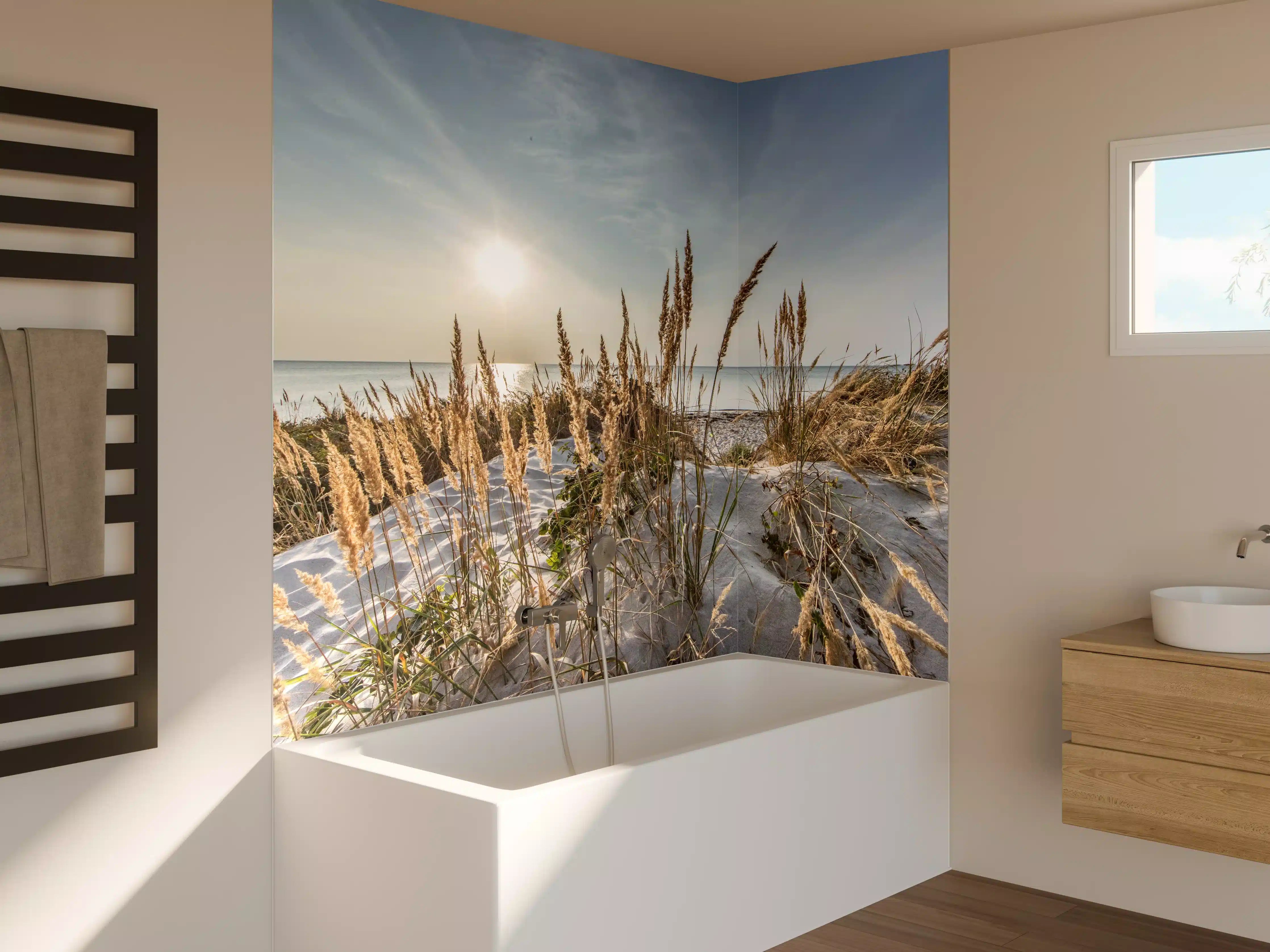 Badewannen-Rückwand - Friedlicher Ausblick an der Ostseeküste