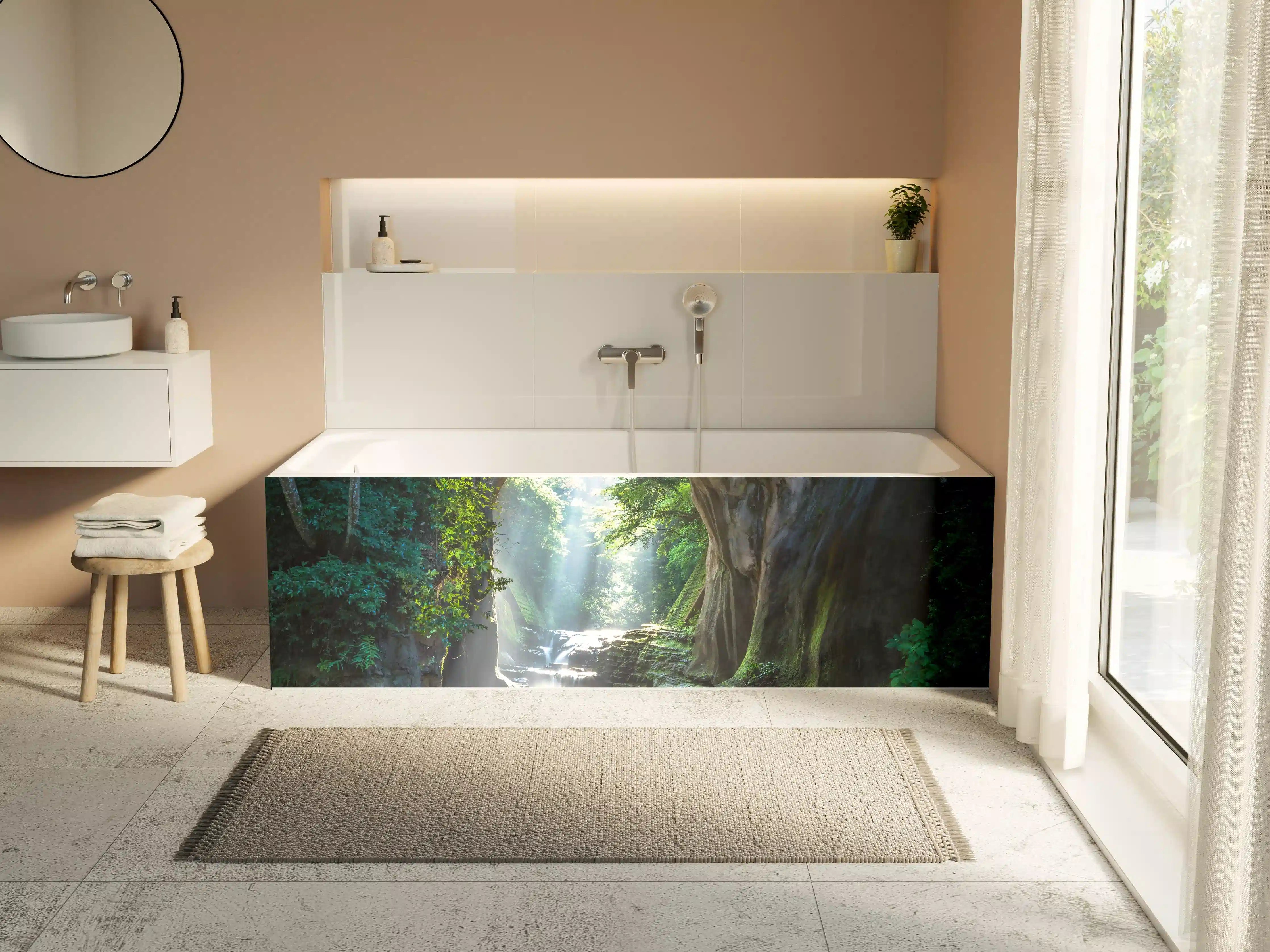 Badewannen-Rückwand - Friedlicher Chiba Wasserfall