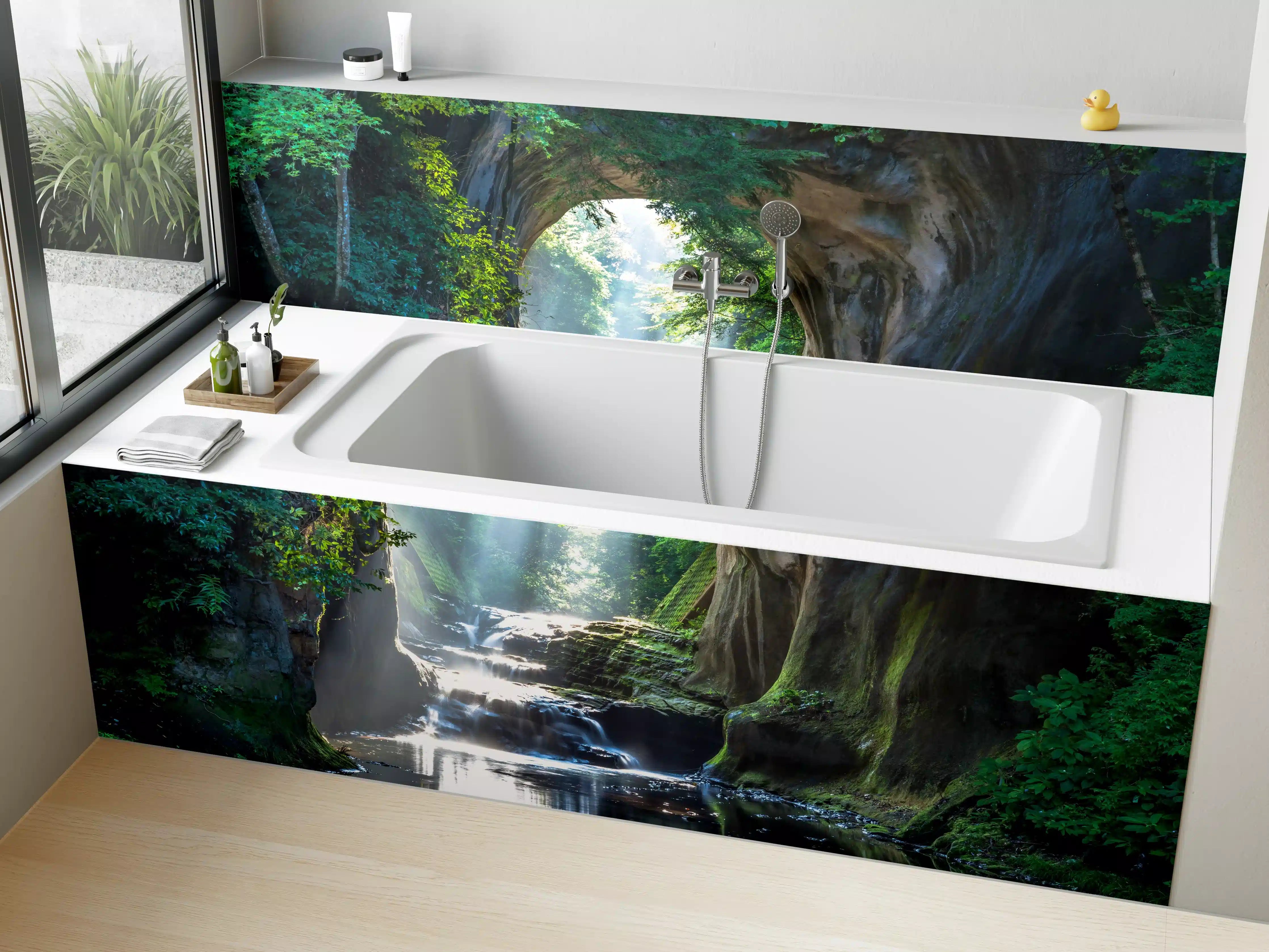 Badewannen-Rückwand - Friedlicher Chiba Wasserfall