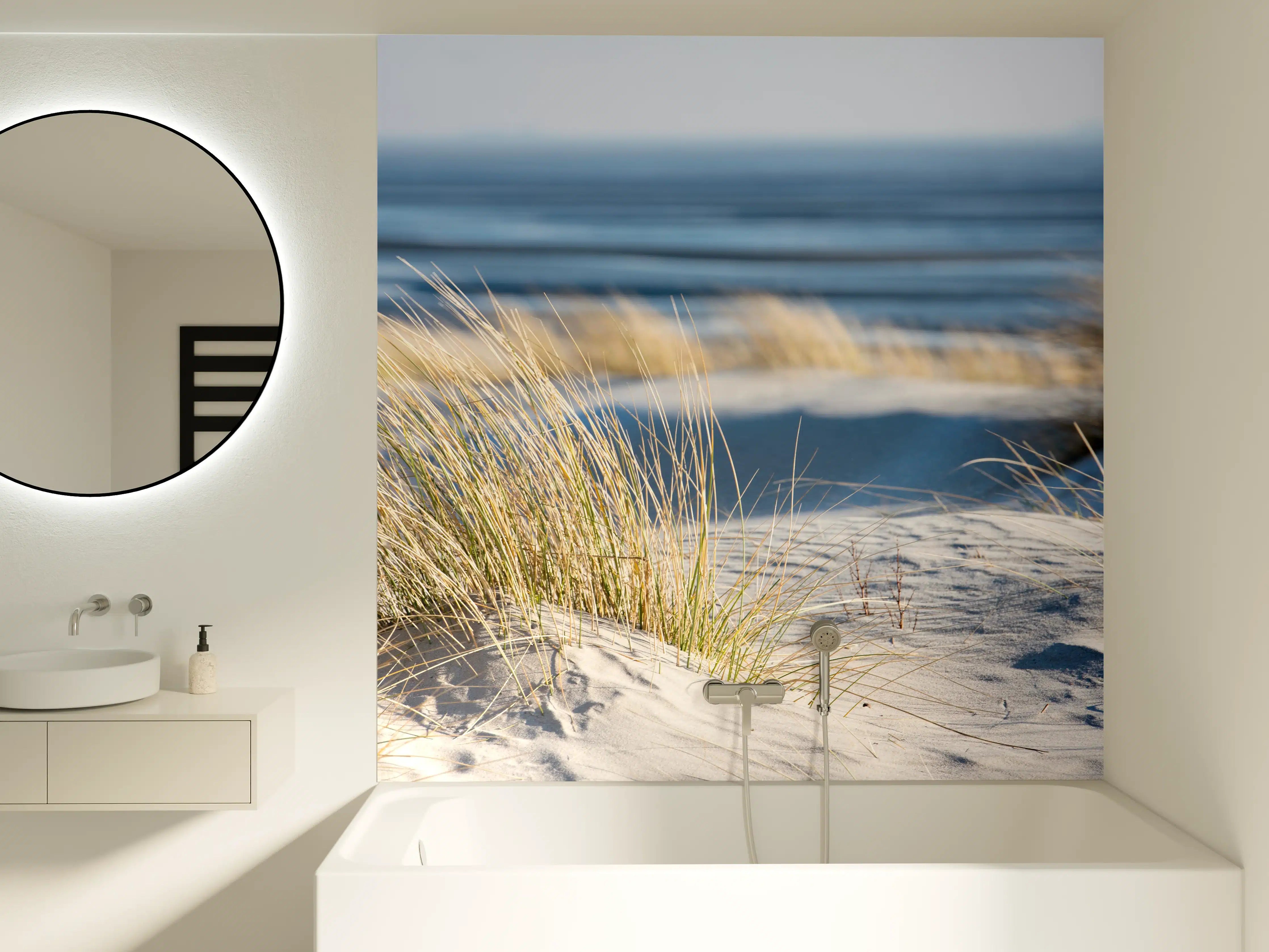 Badewannen-Rückwand - Friedlicher Strand - Nordsee