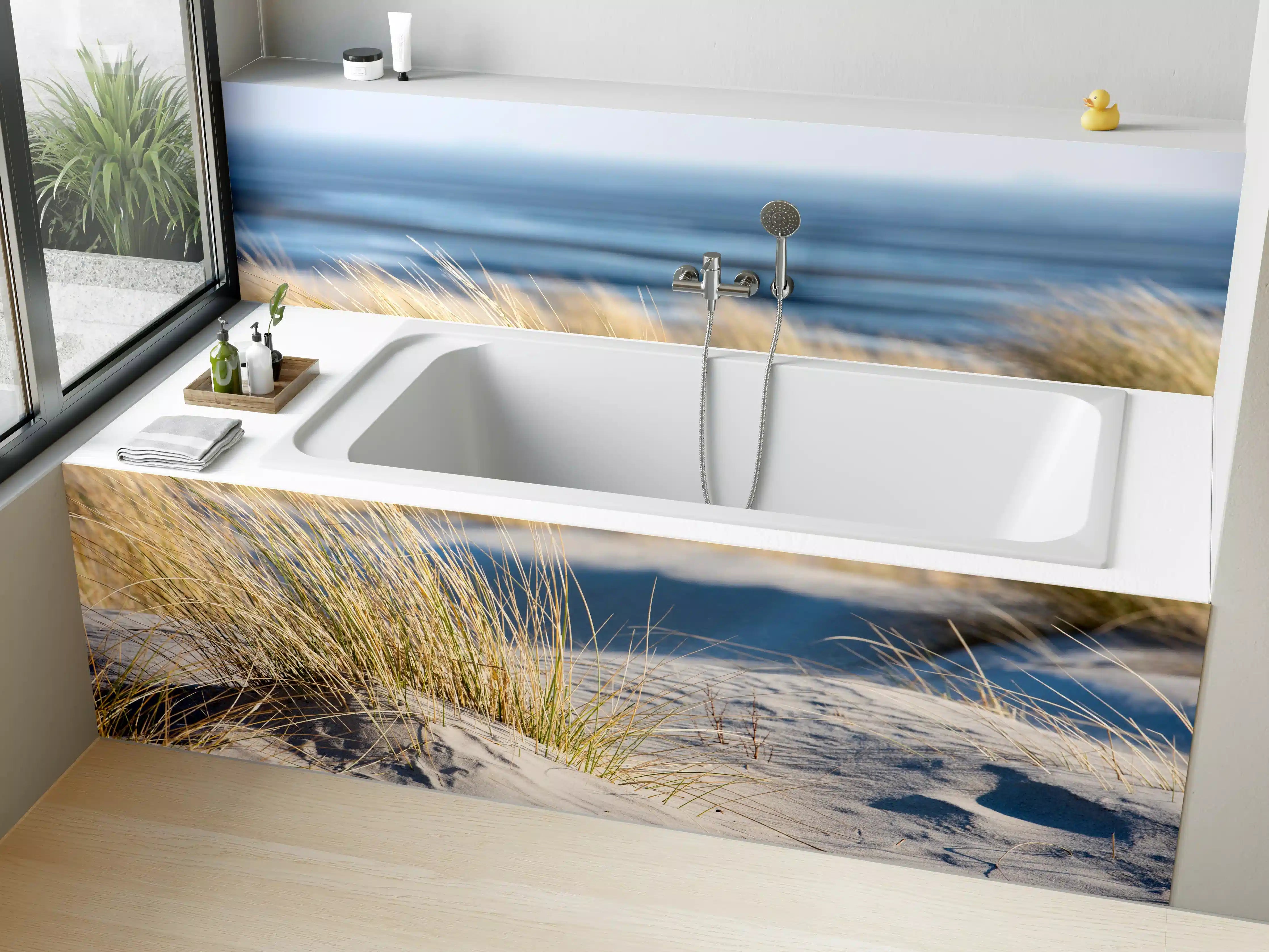 Badewannen-Rückwand - Friedlicher Strand - Nordsee