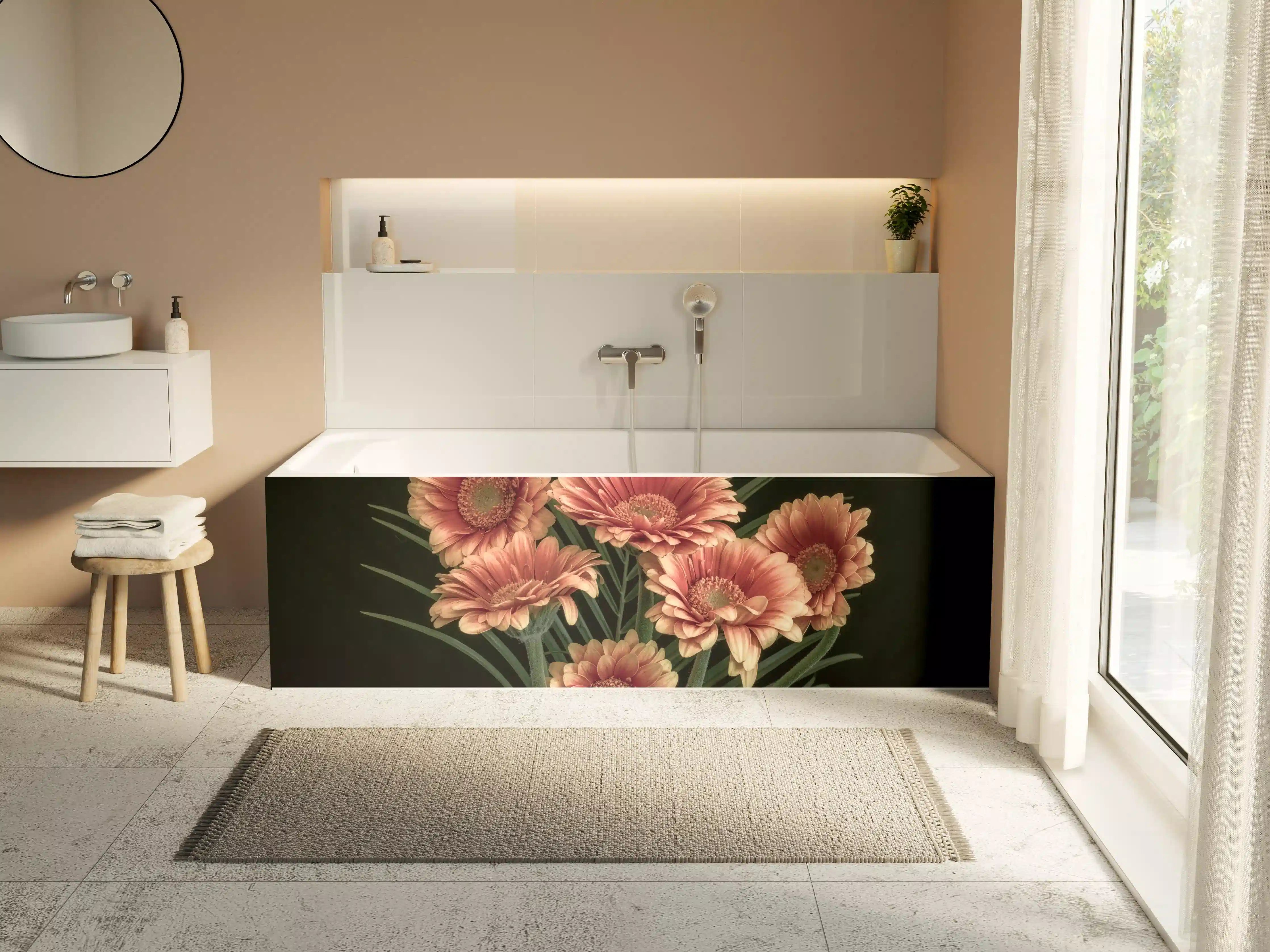 Badewannen-Rückwand - Frischer Blumenstrauß Stillleben