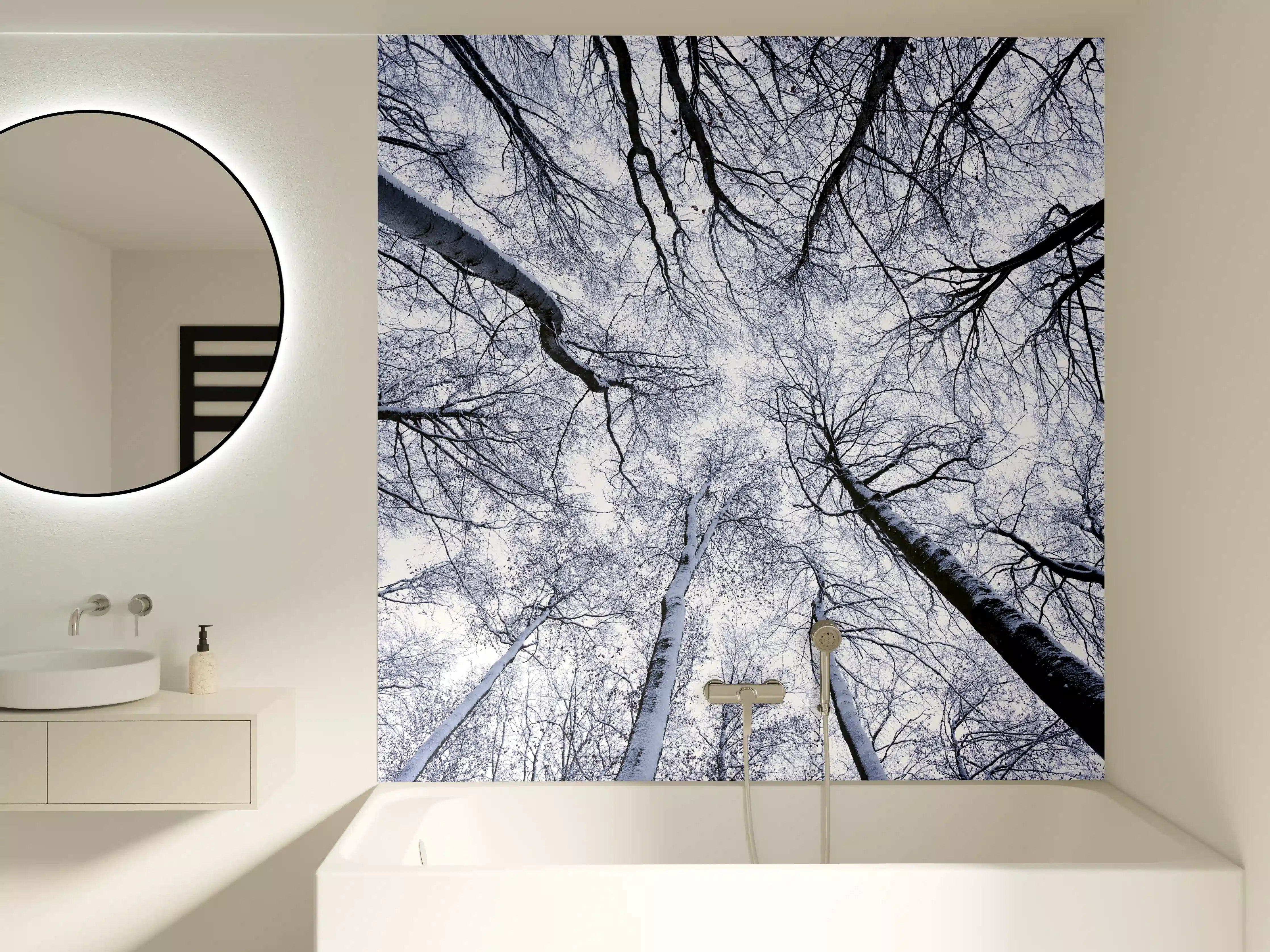 Badewannen-Rückwand - Frostiger Wald