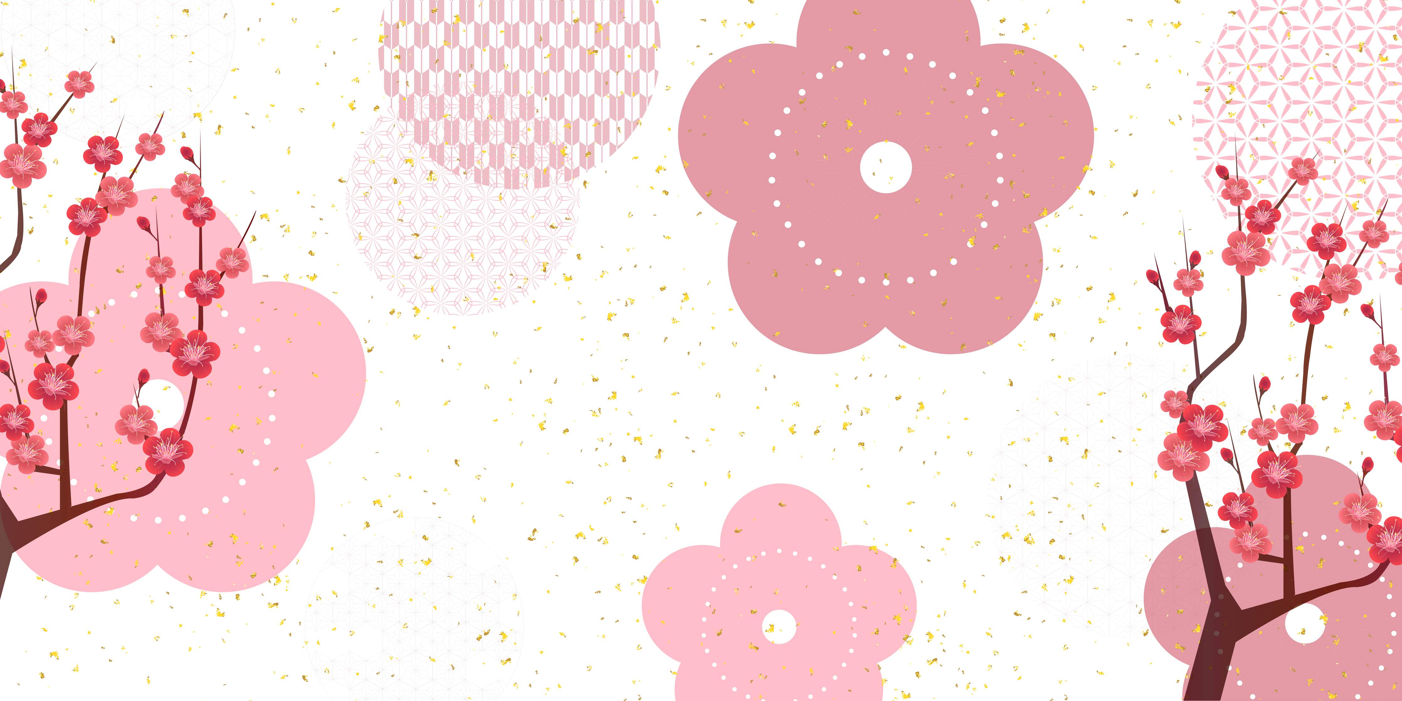 Badewannen-Rückwand-Frühlingshaftes Kirschblüten-Design