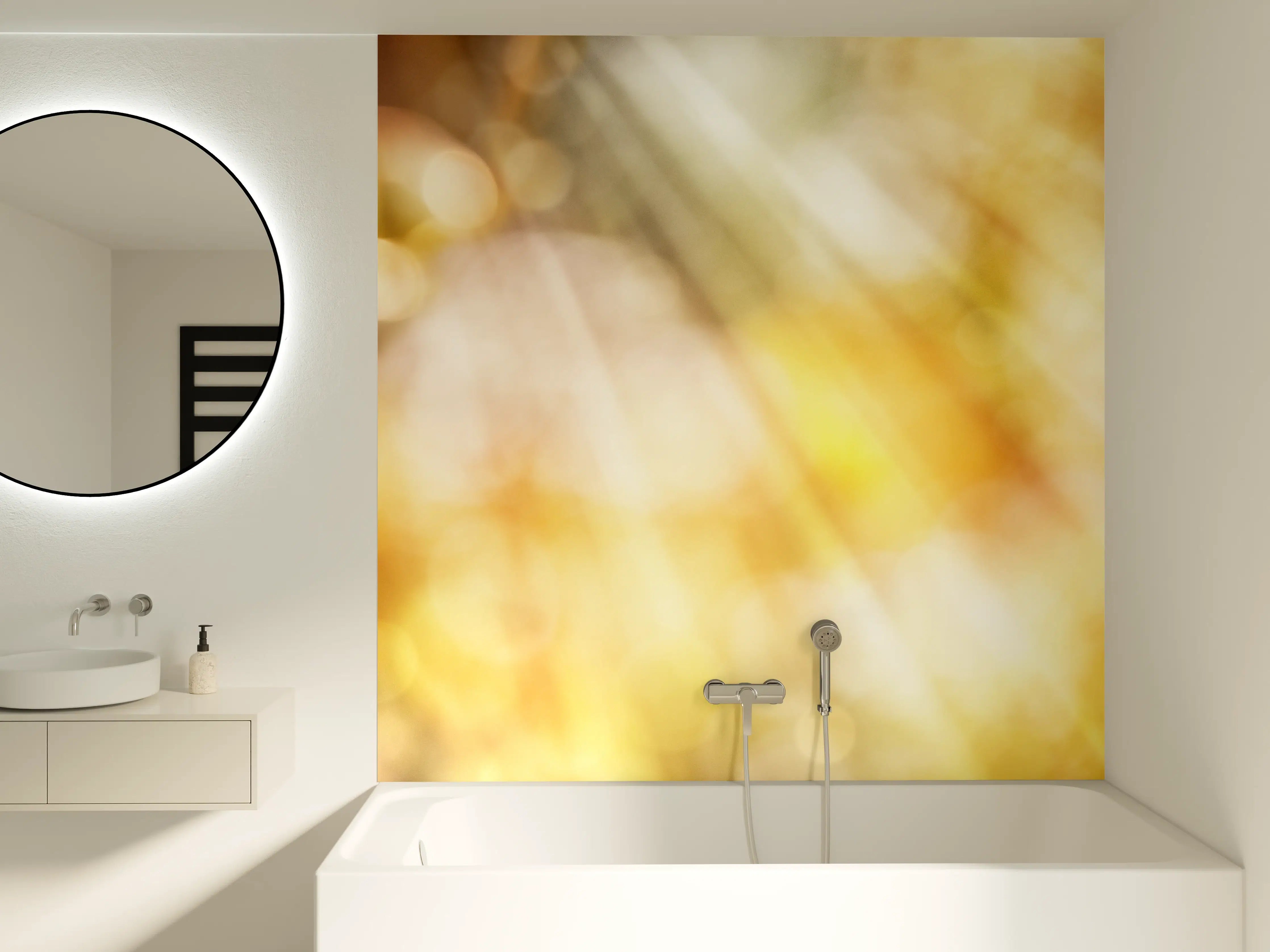 Badewannen-Rückwand - Gelbe Dahlie