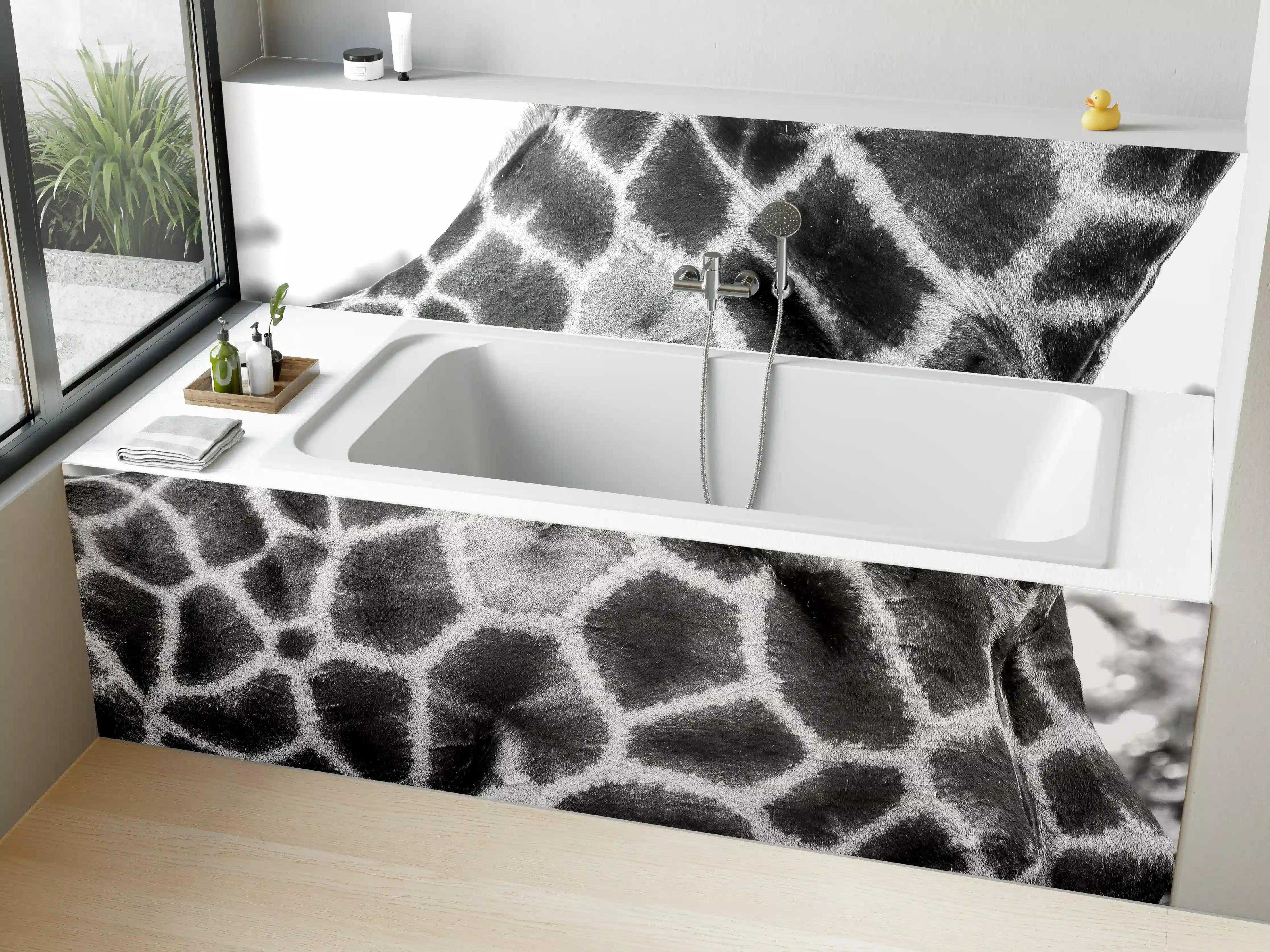 Badewannen-Rückwand - Giraffen Oberkörper