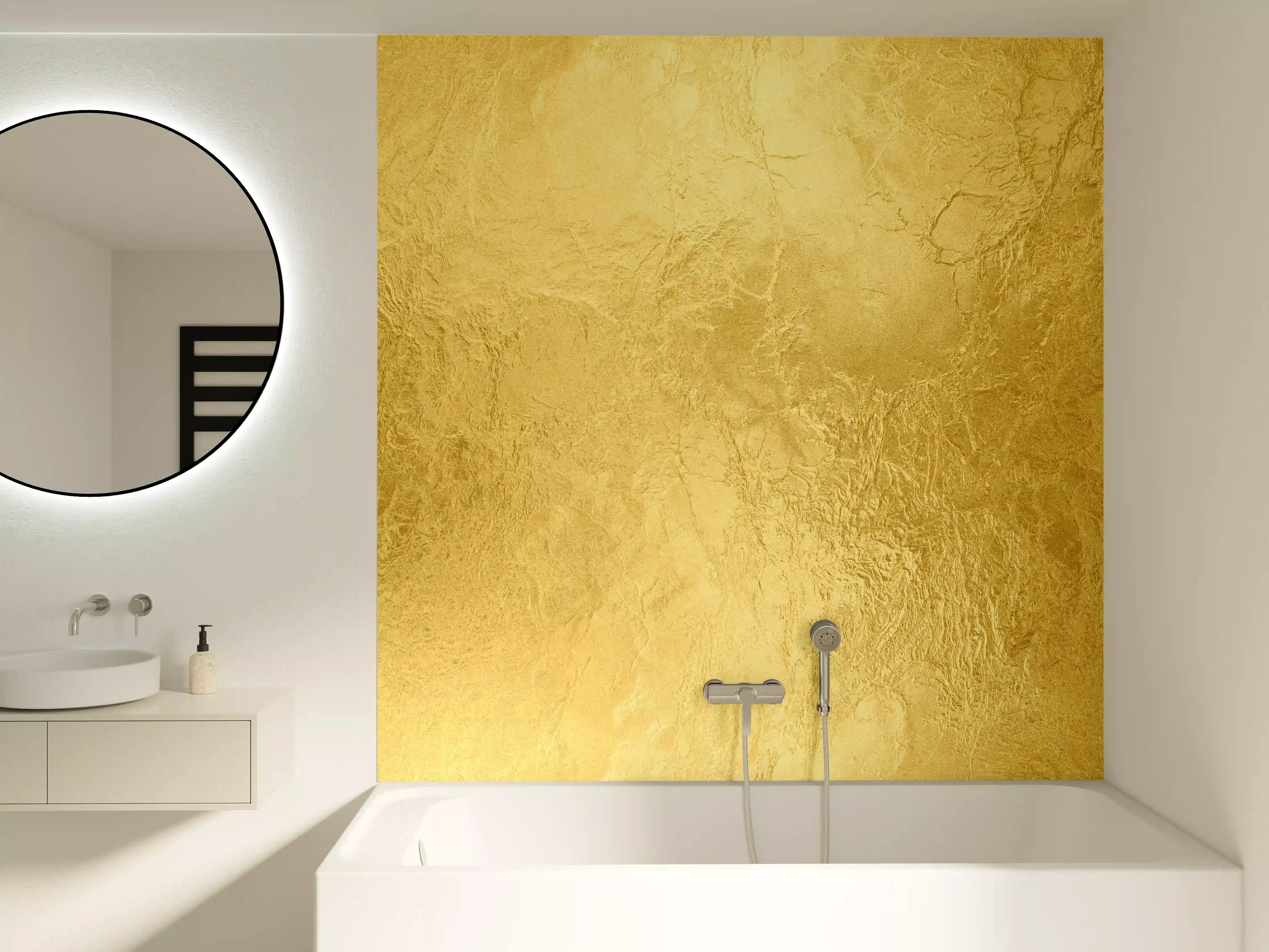 Badewannen-Rückwand - Glänzende Blattgold Textur