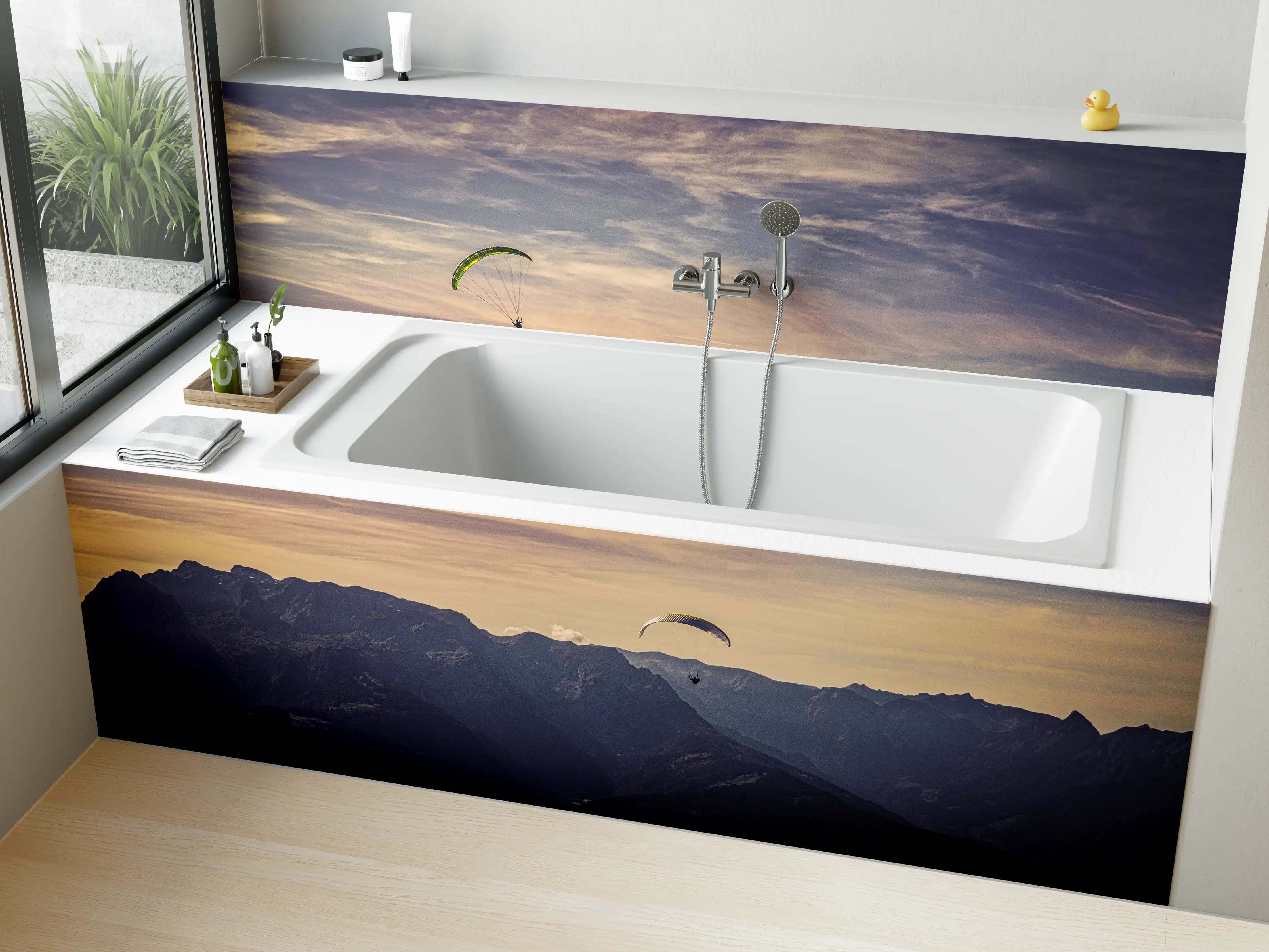 Badewannen-Rückwand - Gleitschirmfliegen in Österreich