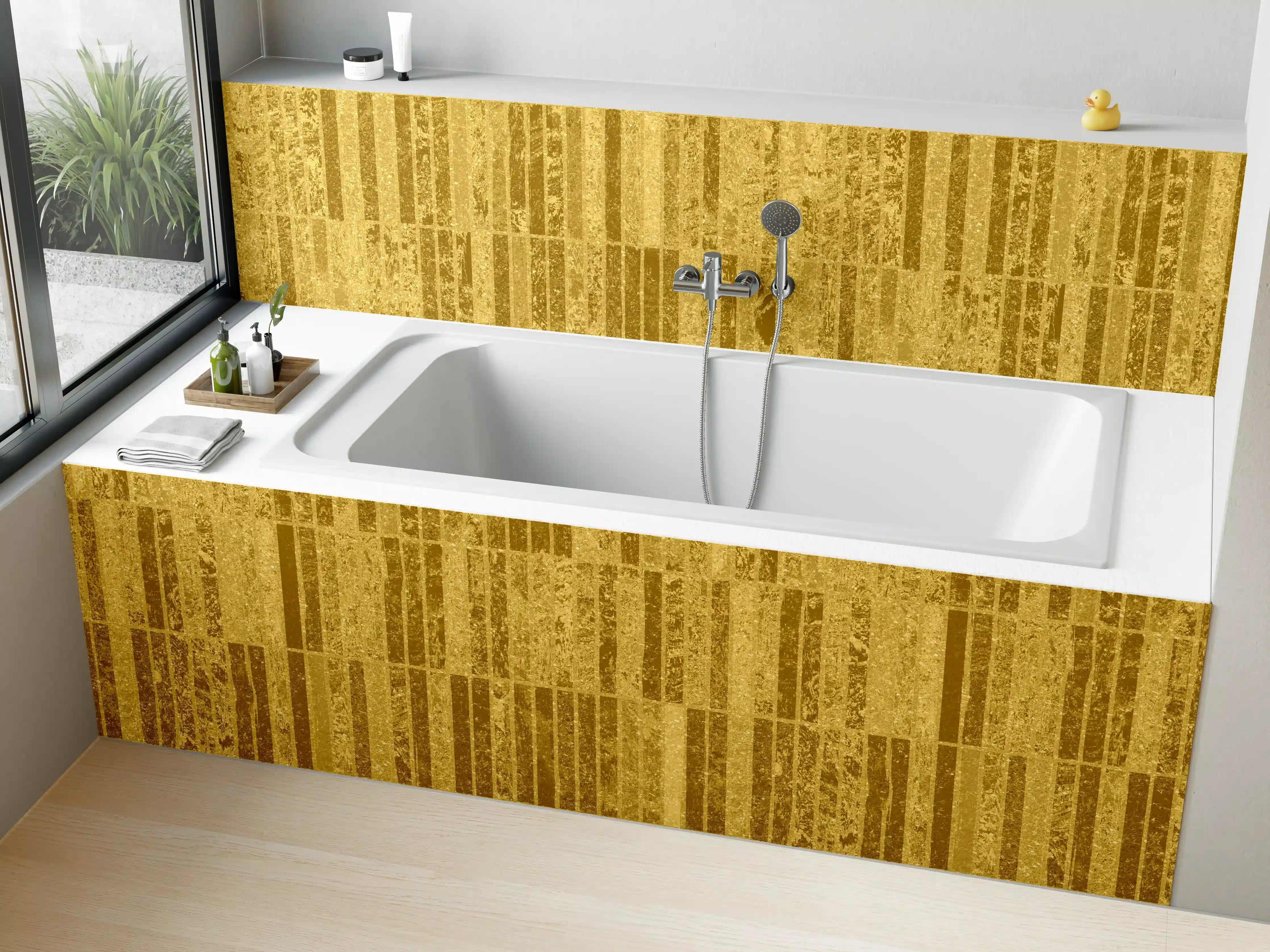 Badewannen-Rückwand - Glitzernde Gold Textur