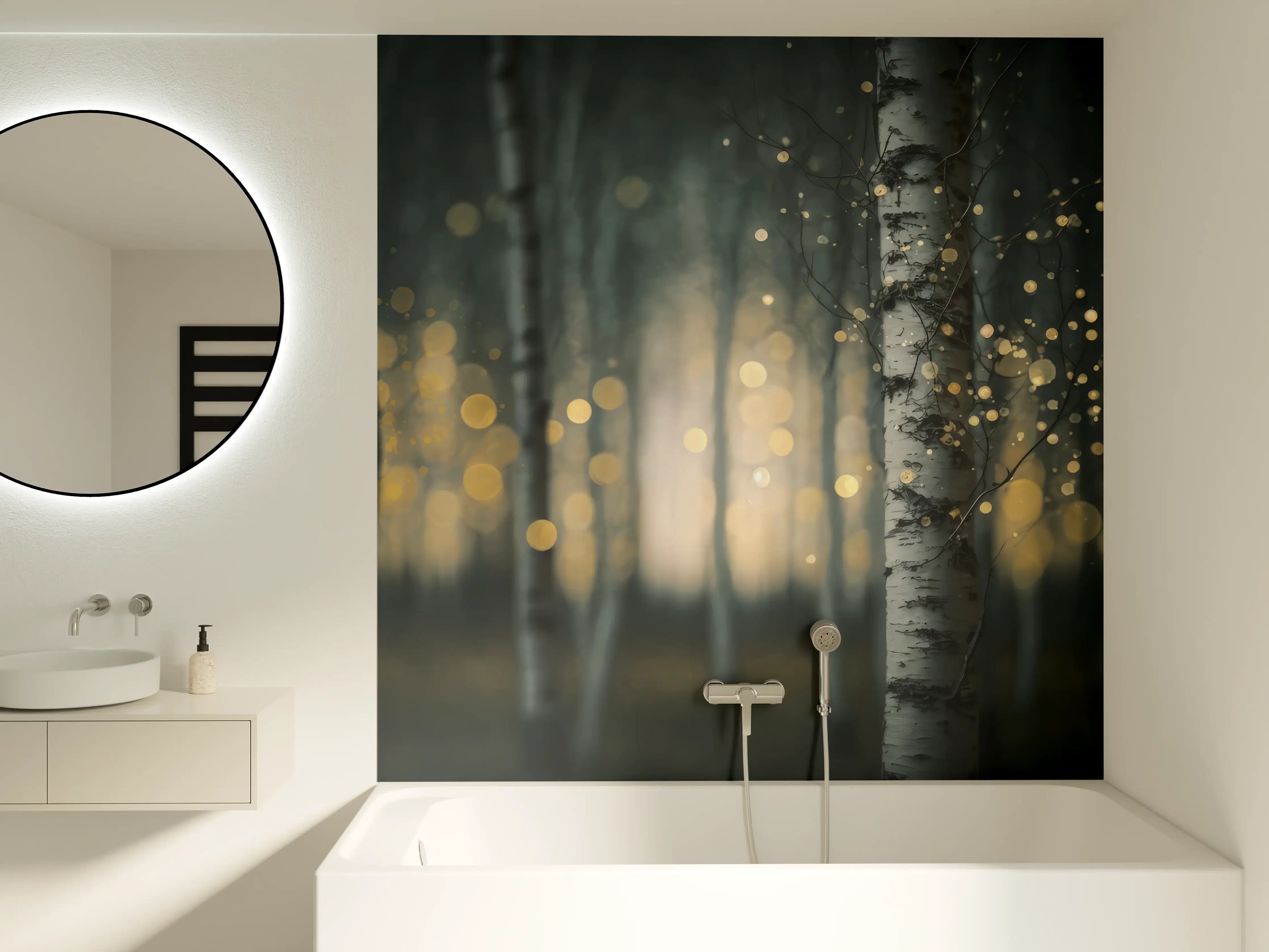 Badewannen-Rückwand - Glühender Magischer Wald