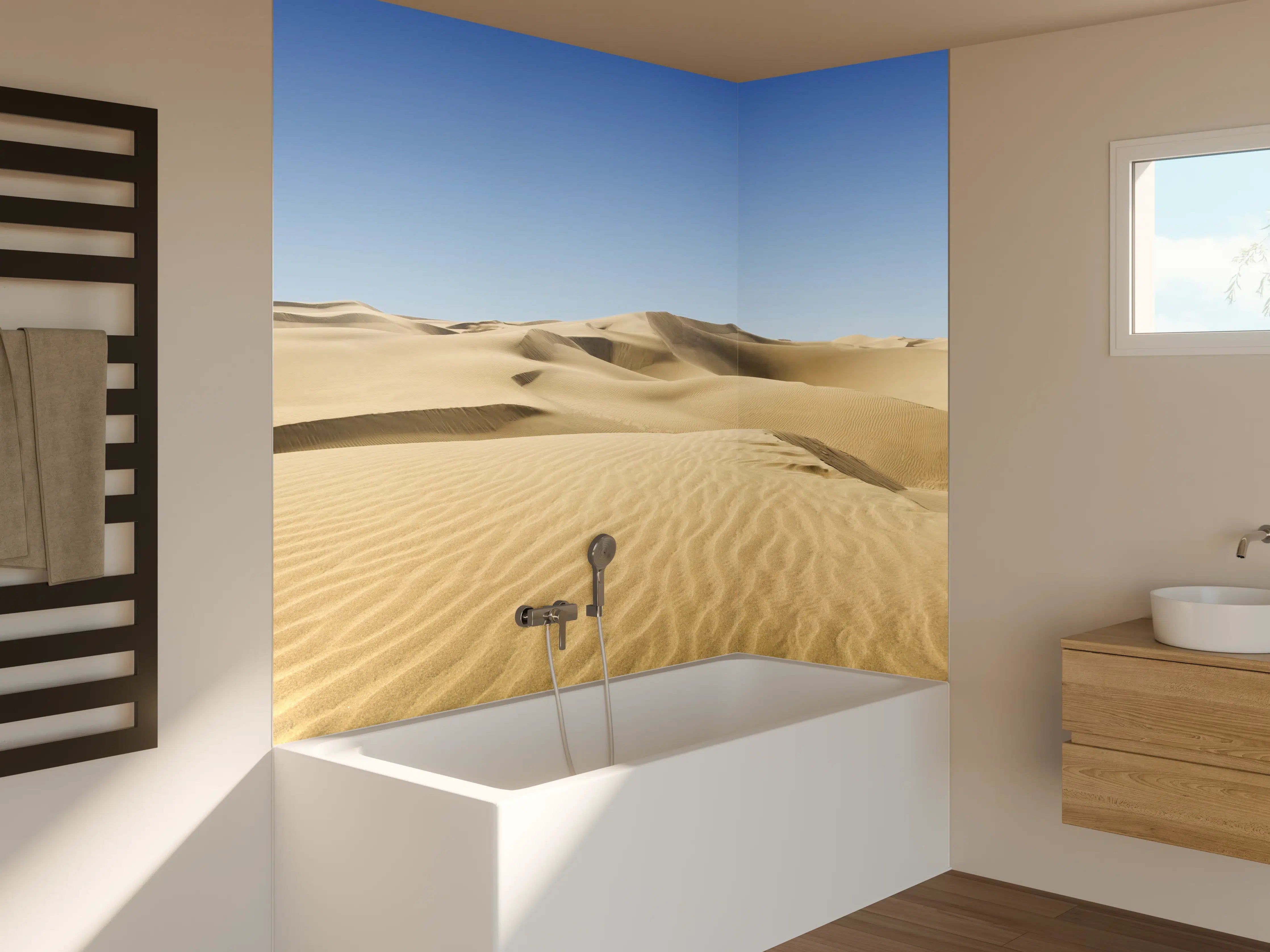 Badewannen-Rückwand - Gold desert