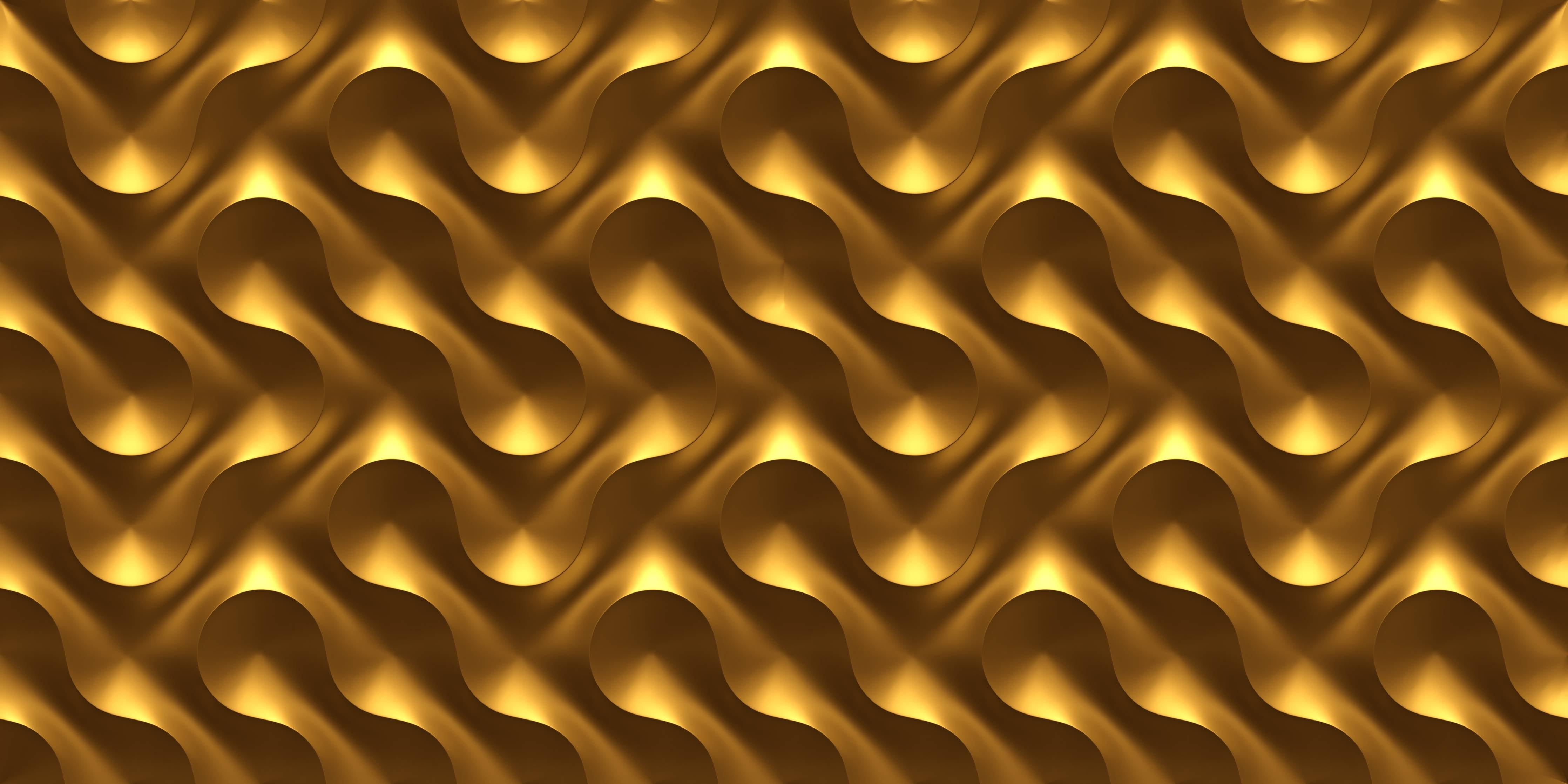 Badewannen-Rückwand-Goldenes Wellen Muster
