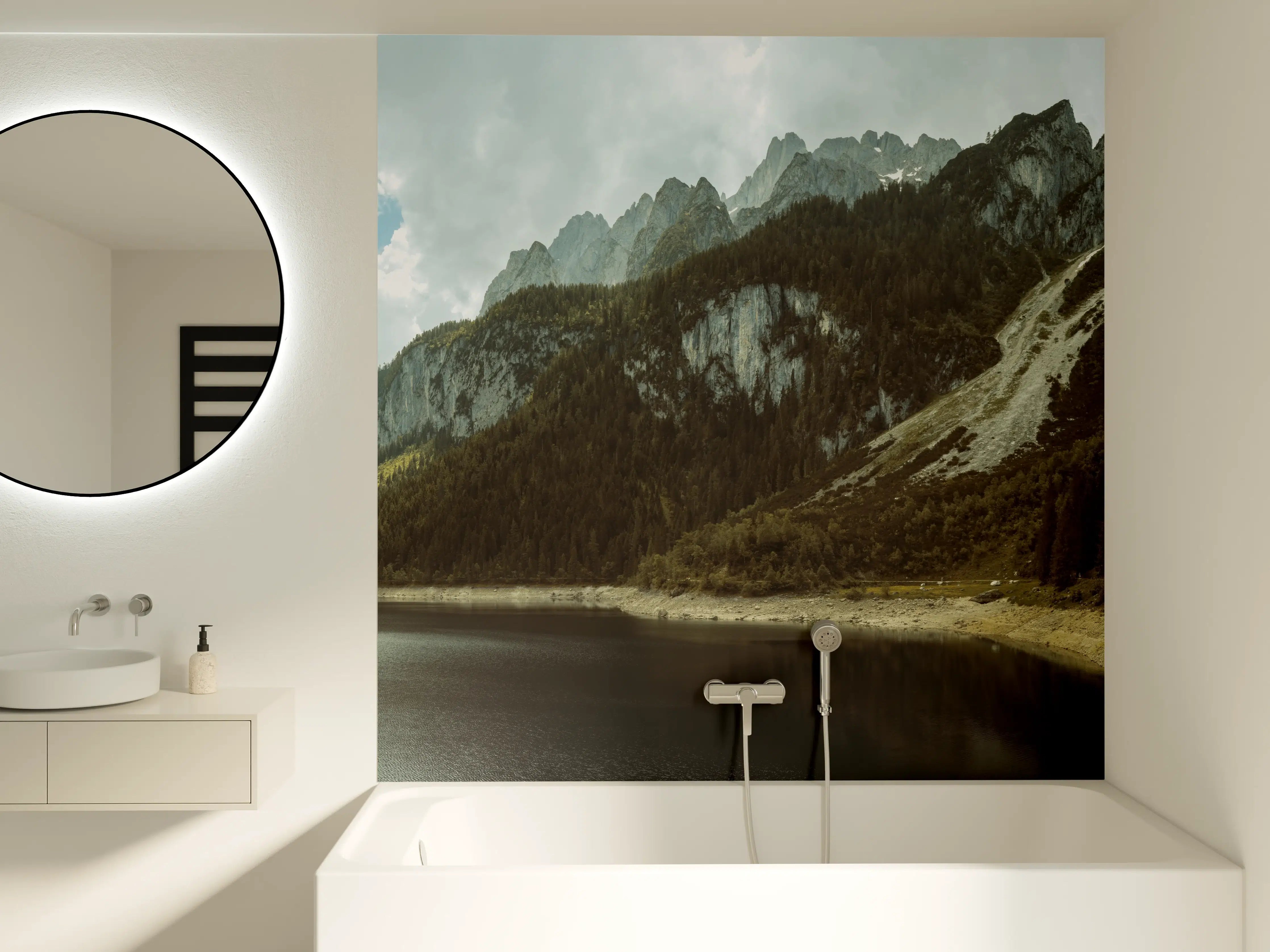 Badewannen-Rückwand - Gosausee Panorama