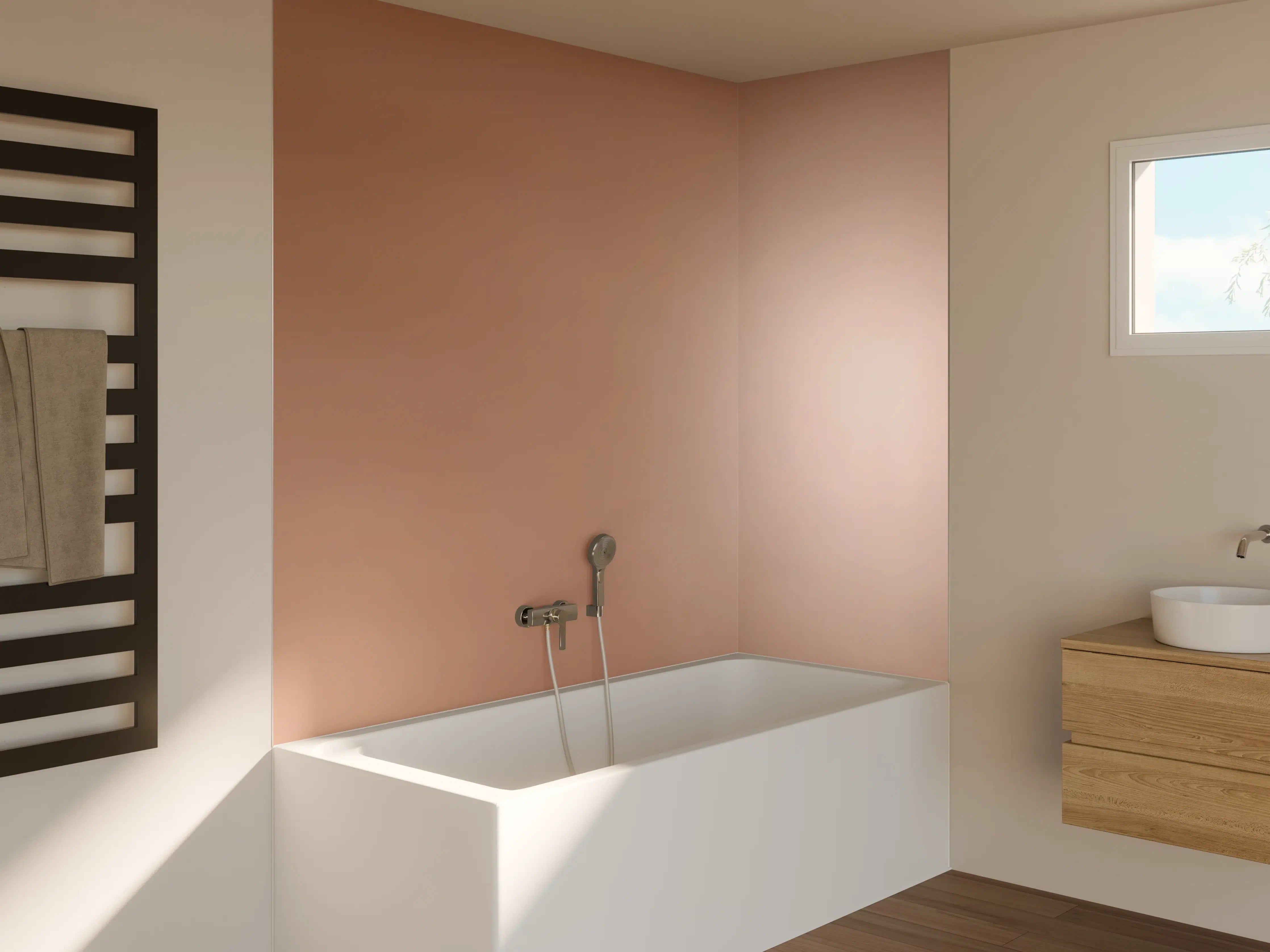 Badewannen-Rückwand - Gradient Rose - Hintergrundtextur