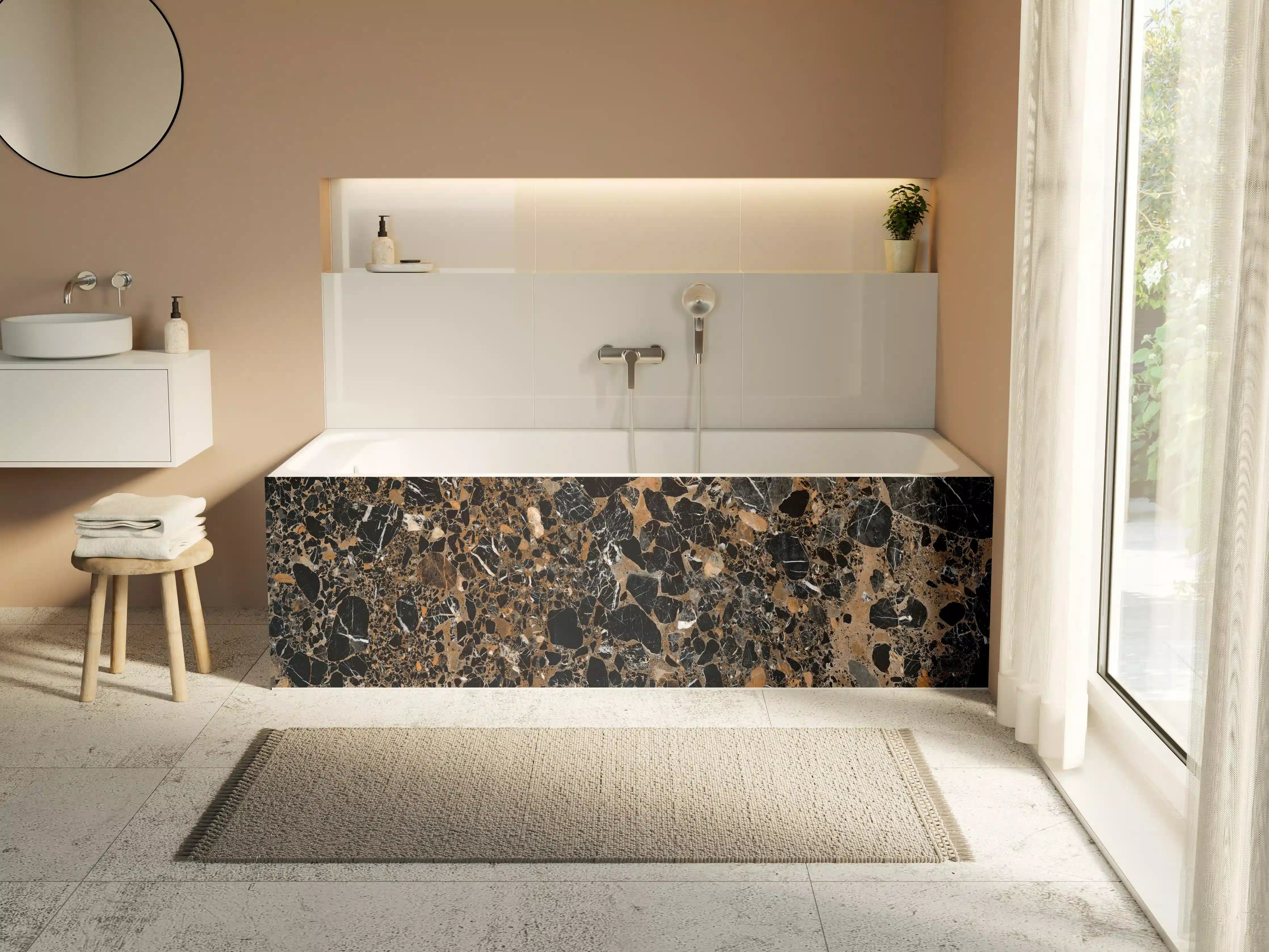 Badewannen-Rückwand - Granit luxus Textur