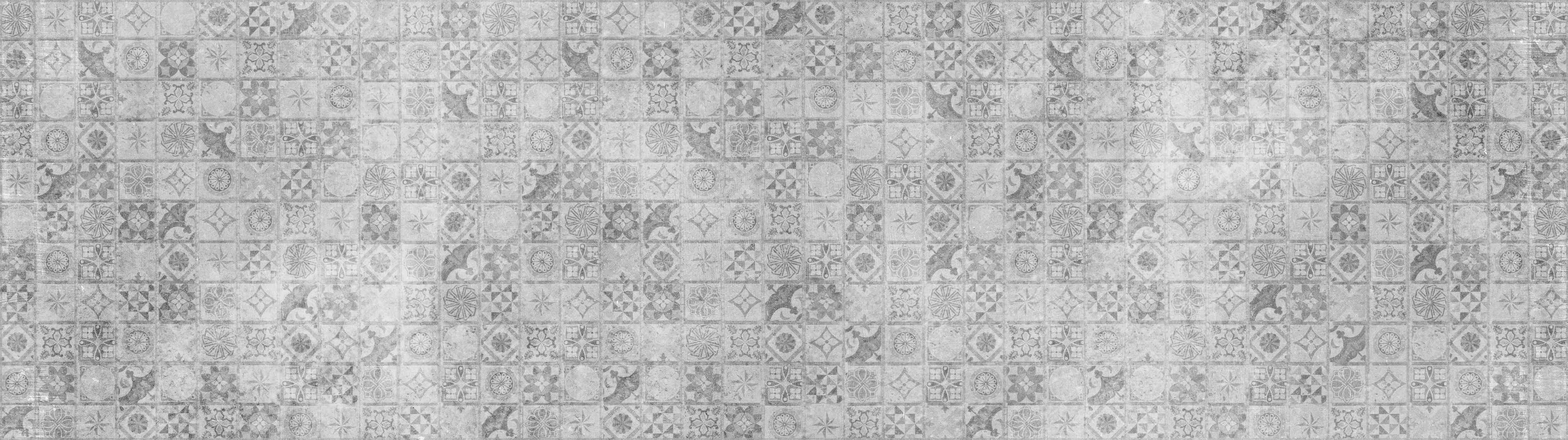 Badewannen-Rückwand-Graues weißes Mosaikmotiv